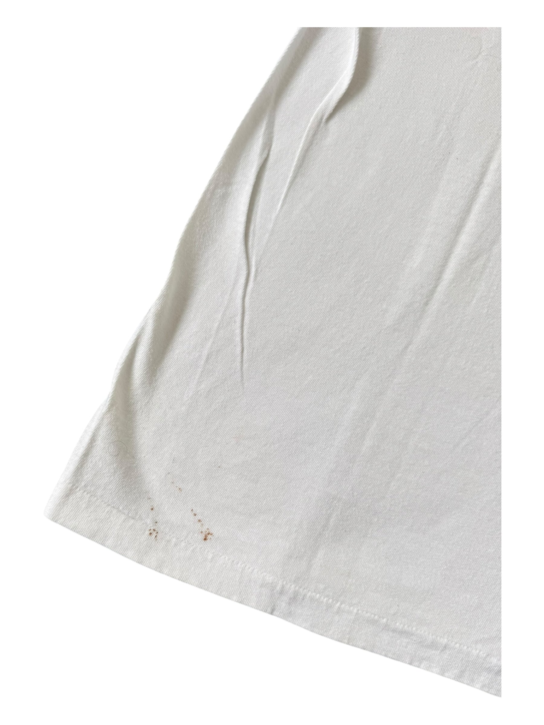 Stussy 80s Beach Crew Pink Logo White T-Shirt Size XL