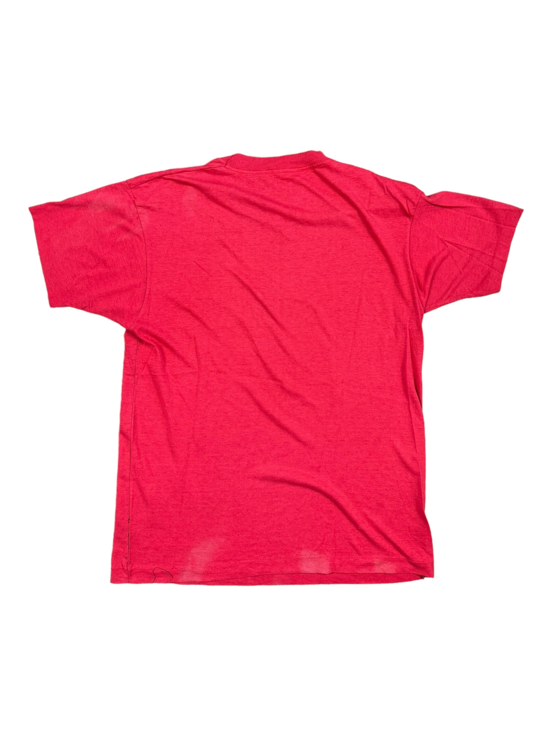 US PRINTING INK UNION THIN T-SHIRT RED 70s 80s SZ M/L