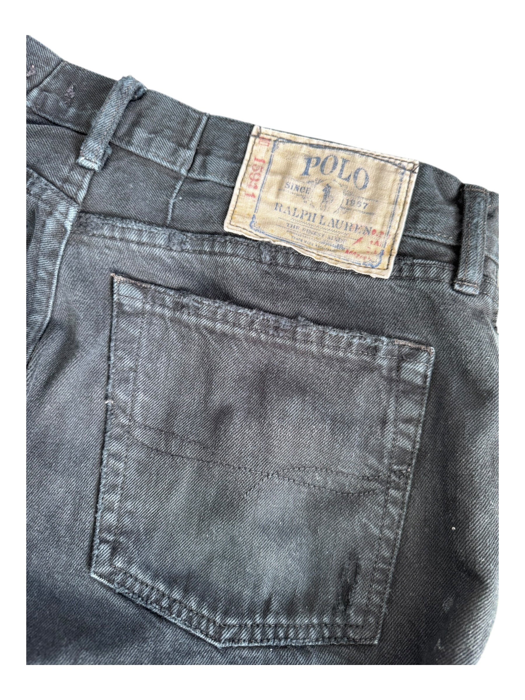 Polo Ralph Lauren 867 Classic Fit Hudson Black Mens 34x32 Jeans