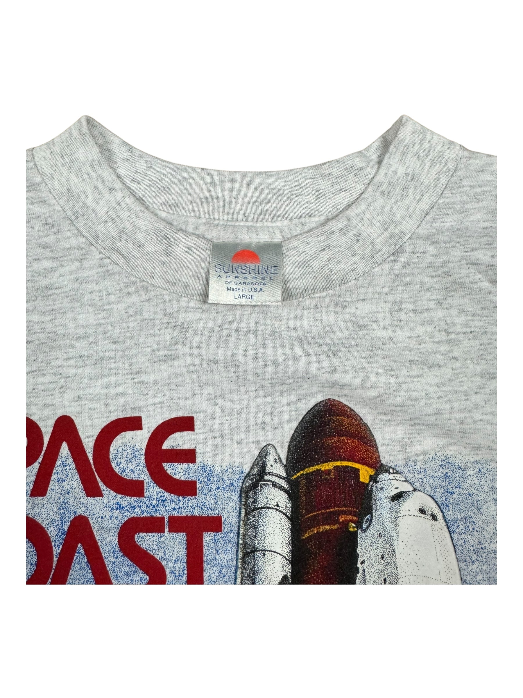 NASA Space Coast USA Florida Large T-Shirt Shuttle Single Stitch 90s