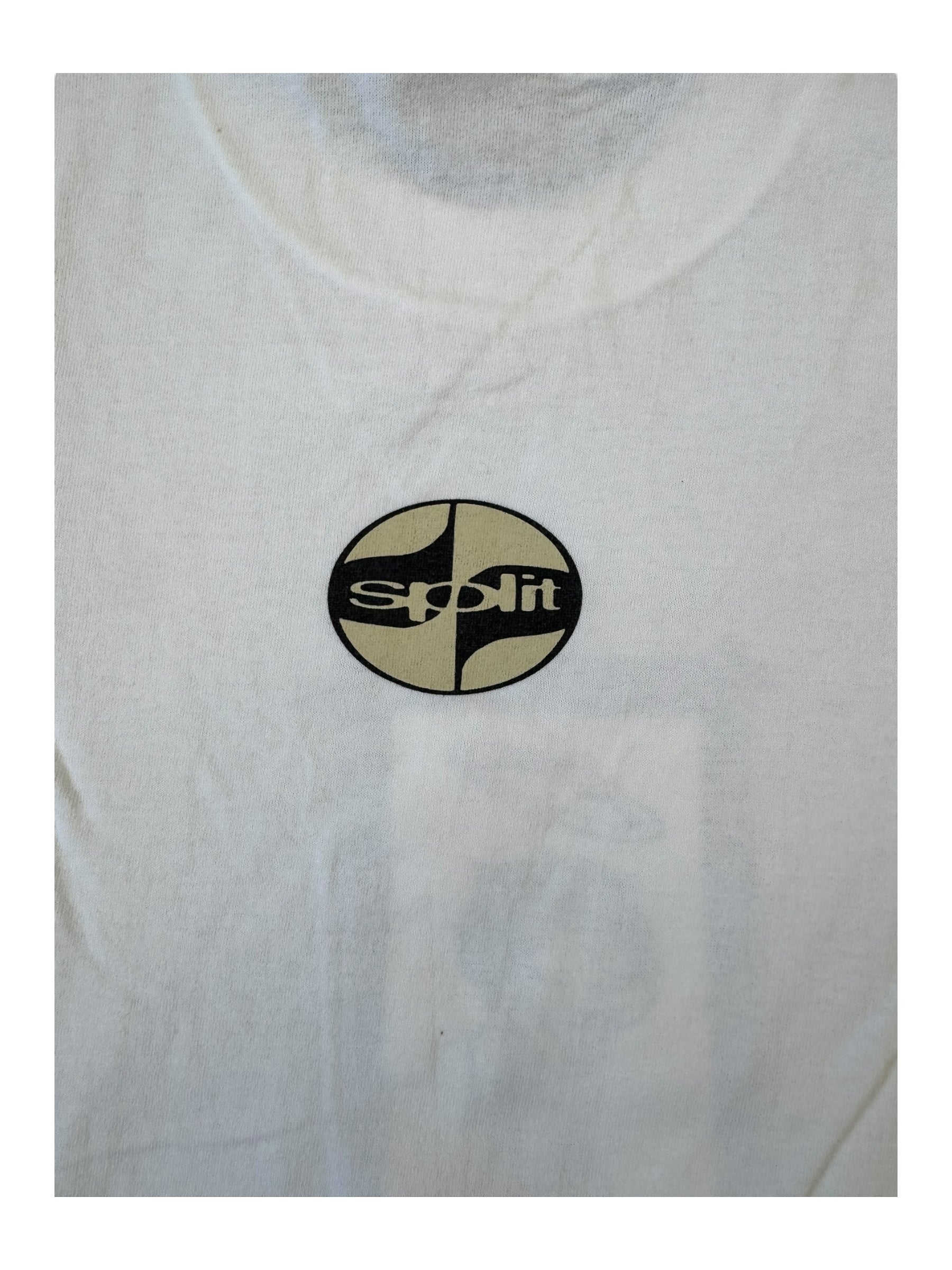 Split 90s White Angel Box T-Shirt Size Small