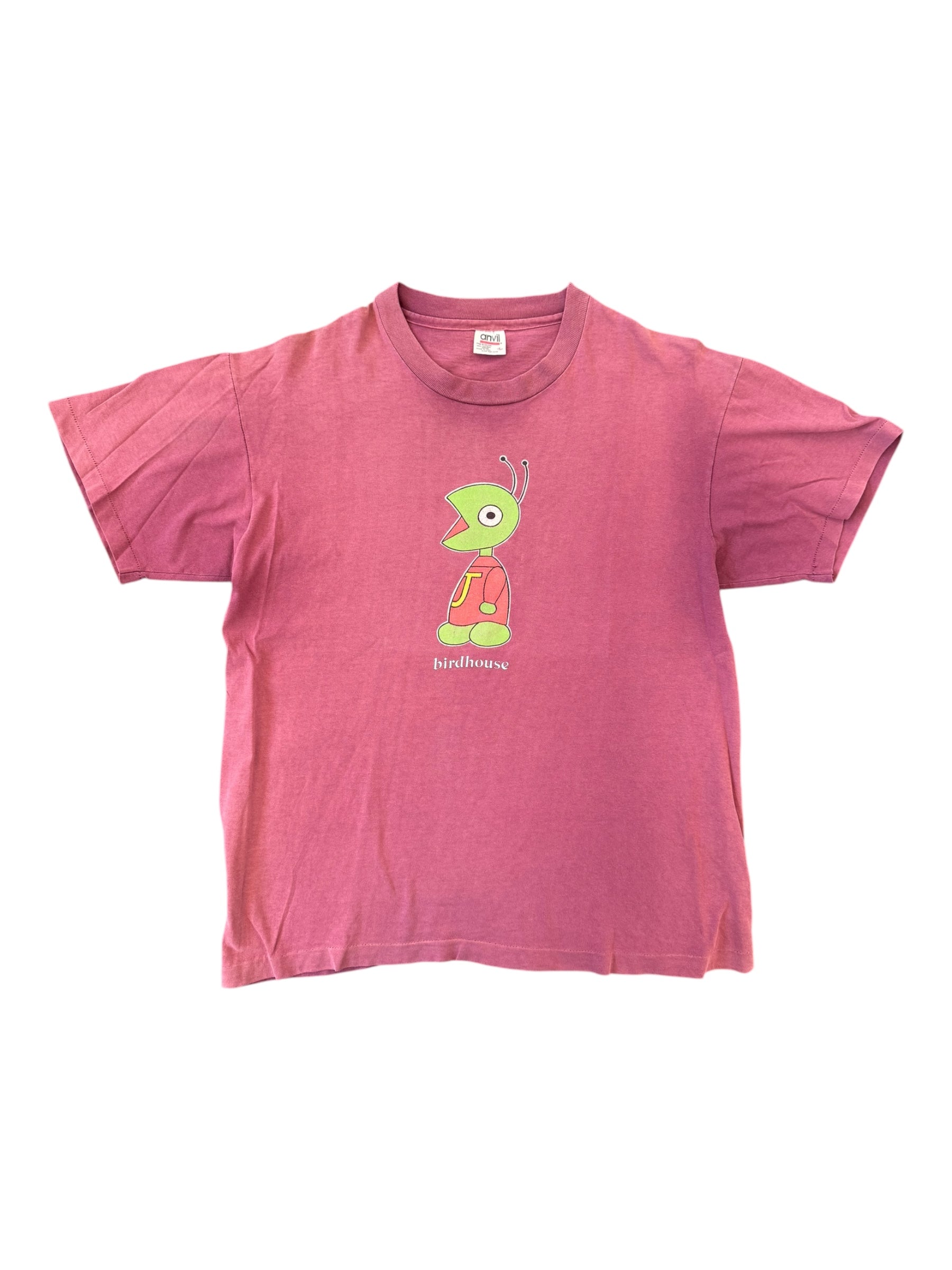 Birdhouse 90s Burgundy Jeremy Klein Alien T-Shirt Anvil Tag Size XL