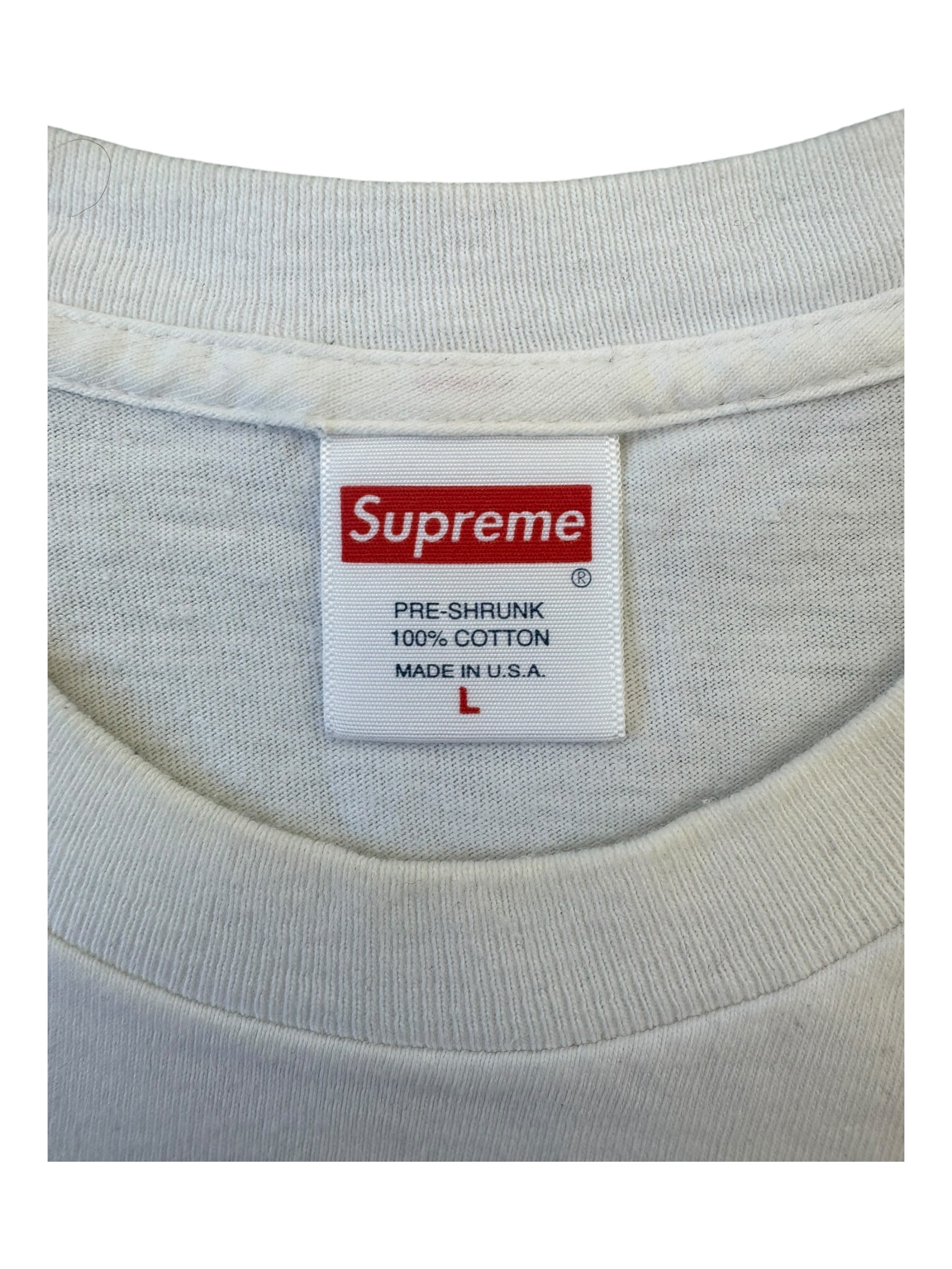 Supreme SS16 Black Sabbath Paranoid Ozzy Osbourne White T-Shirt Size Large