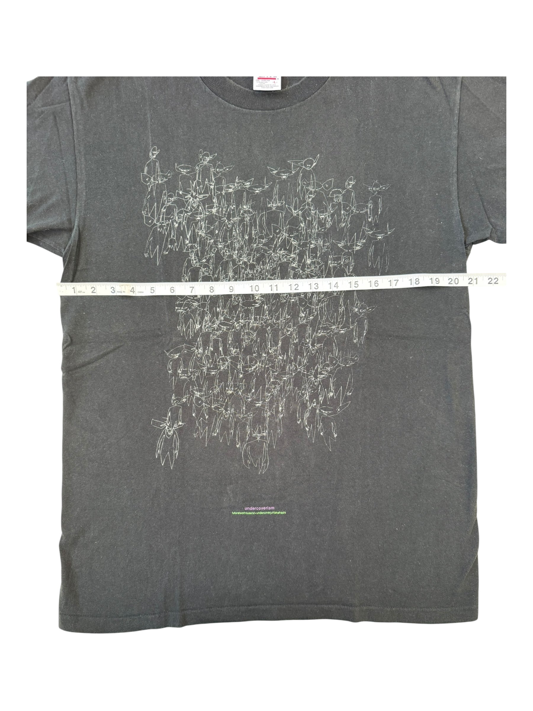 Futura 90s Black Undercover Pointman Collage Anvil Tag Size Large