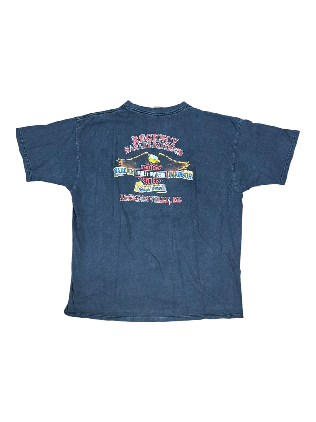 Harley Davidson 90s Black Wolves Faded Size XXL