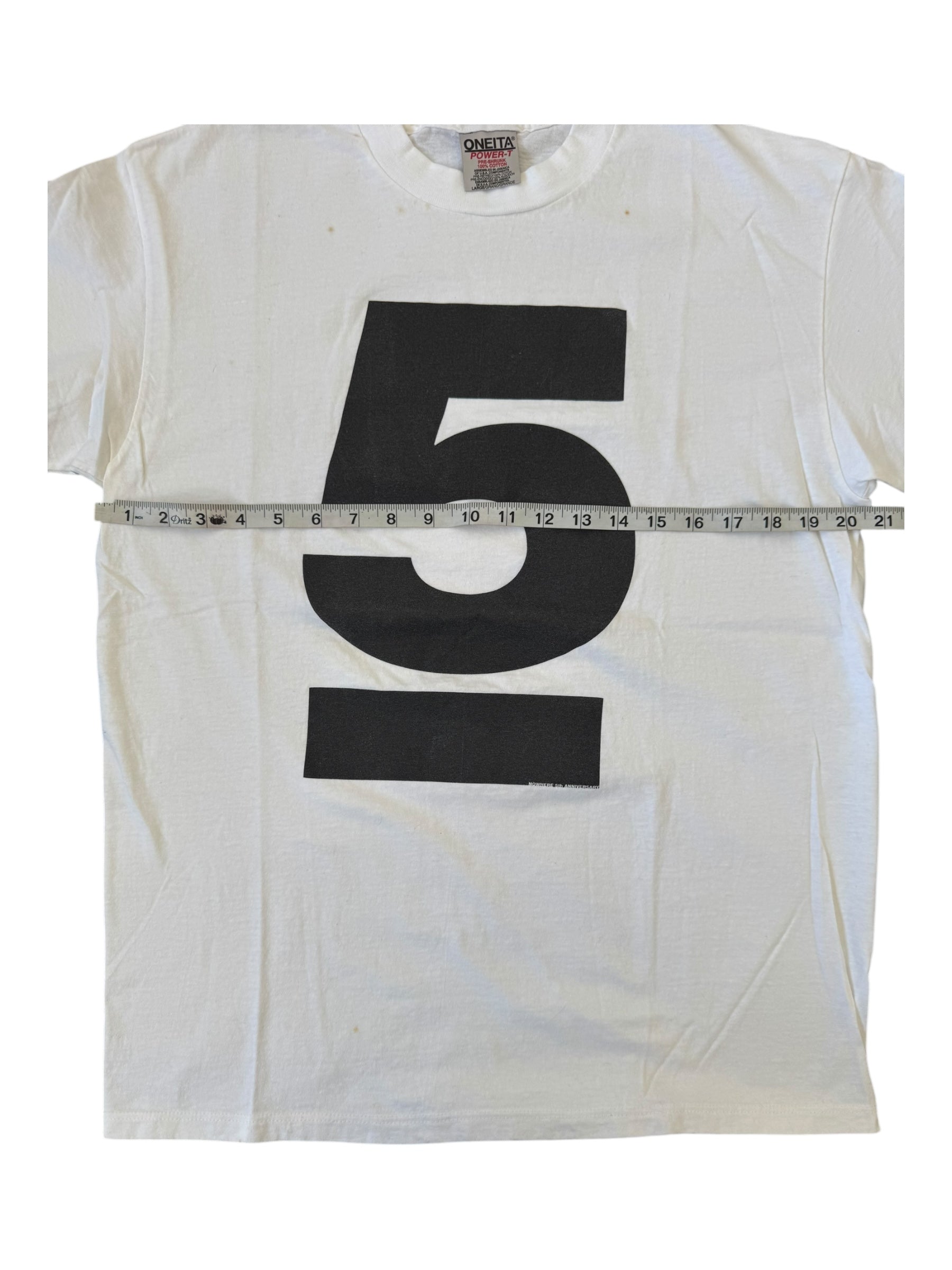 Bape 90s Nowhere 5 Year Anniversary Oneita Size Large