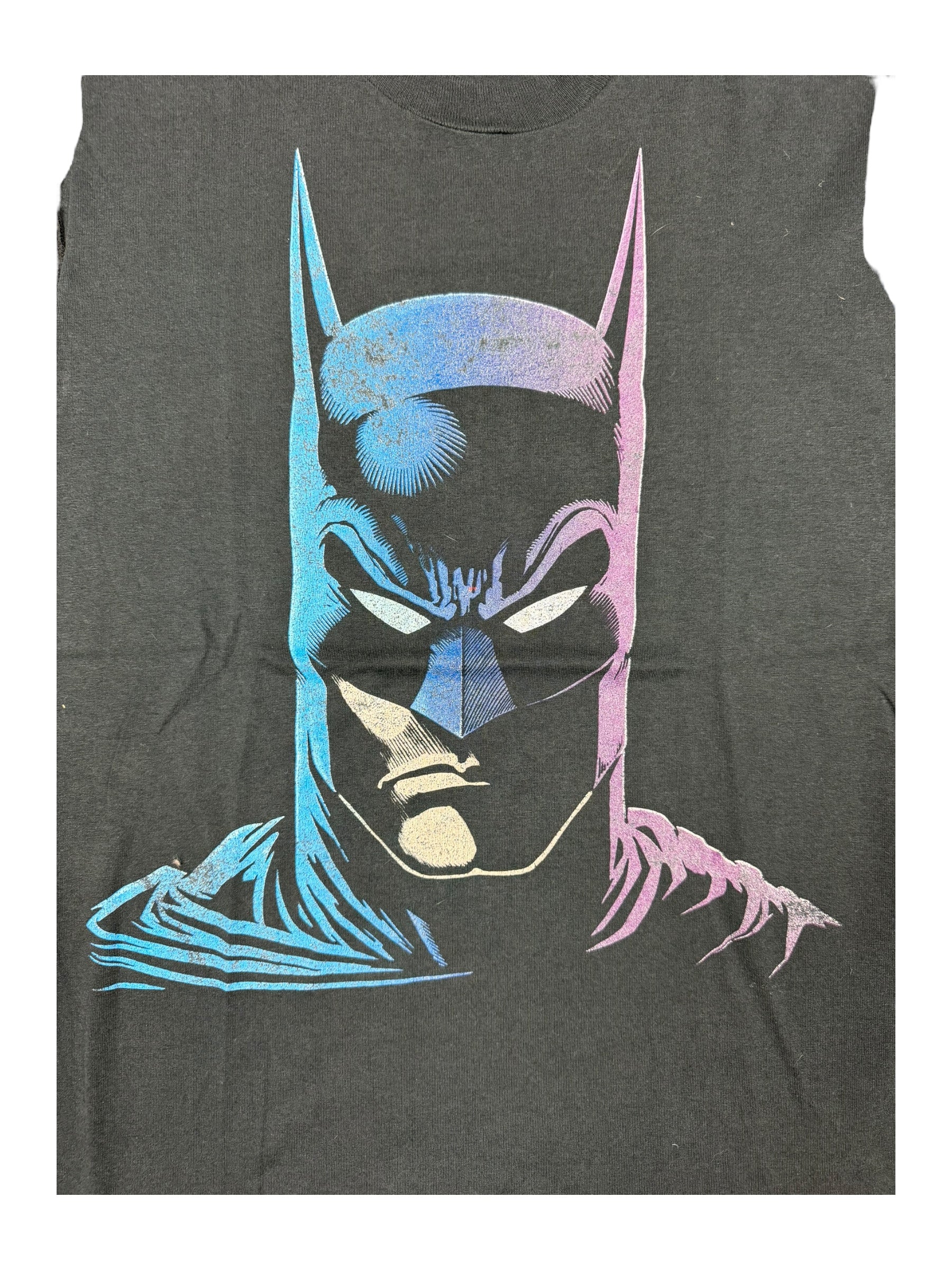 1989 Batman Big Head T-Shirt Black Men Large DC Comics