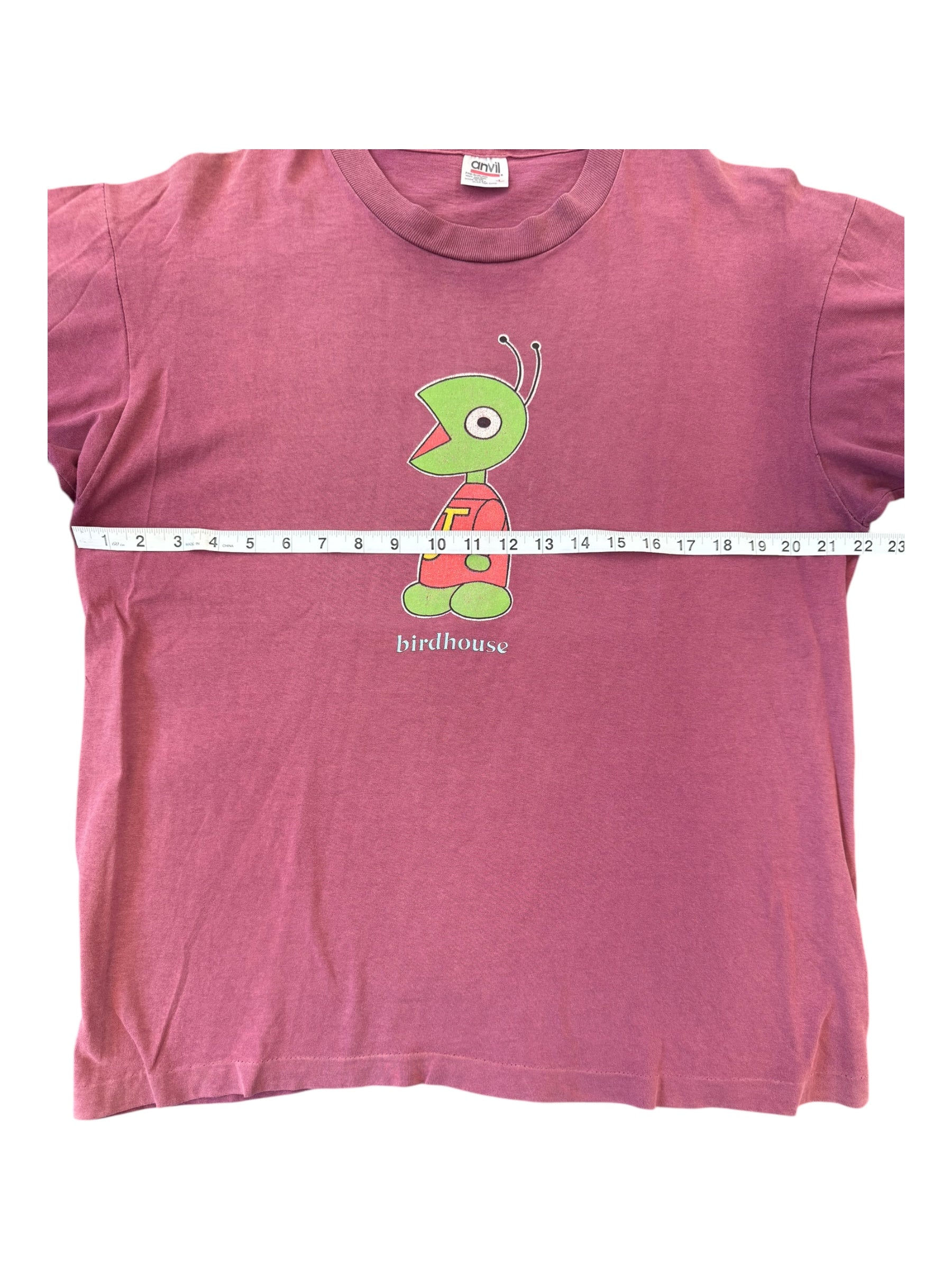 Birdhouse 90s Burgundy Jeremy Klein Alien T-Shirt Anvil Tag Size XL