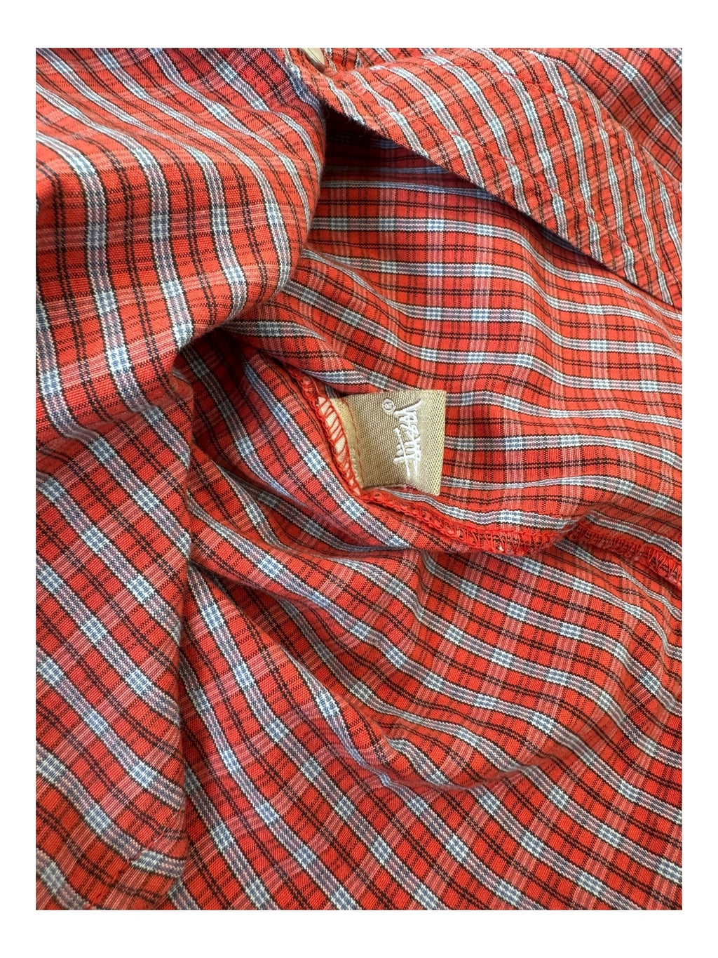 Stussy 00s Checkered Plaid Button Up Size Small