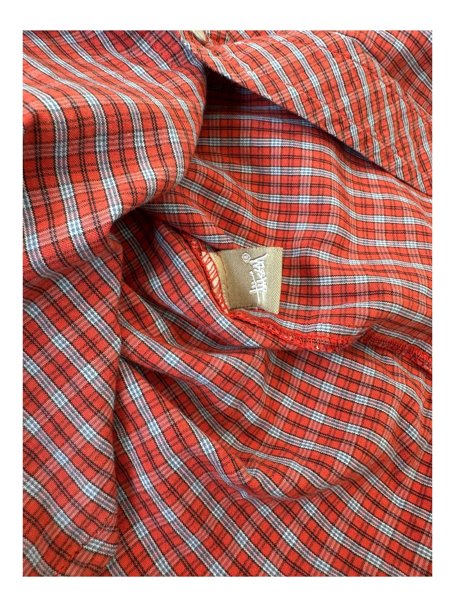 Stussy 00s Checkered Plaid Button Up Size Small