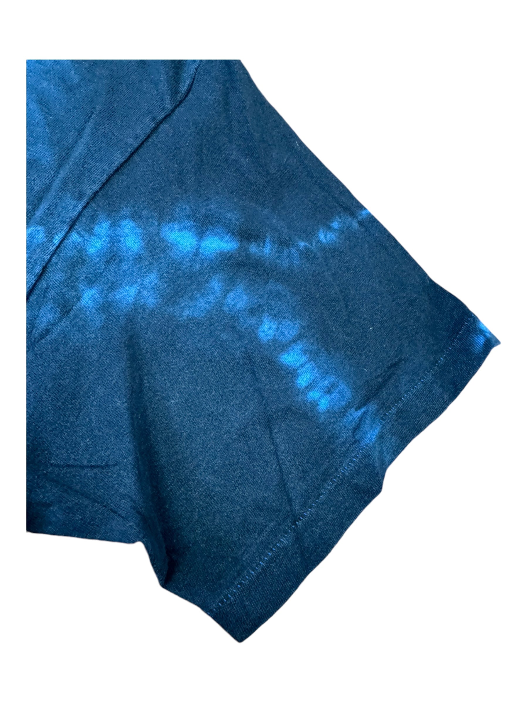 Harley Davidson 90s Blue Tie Dye Eagles T-shirt Hanes Beefy Size Large