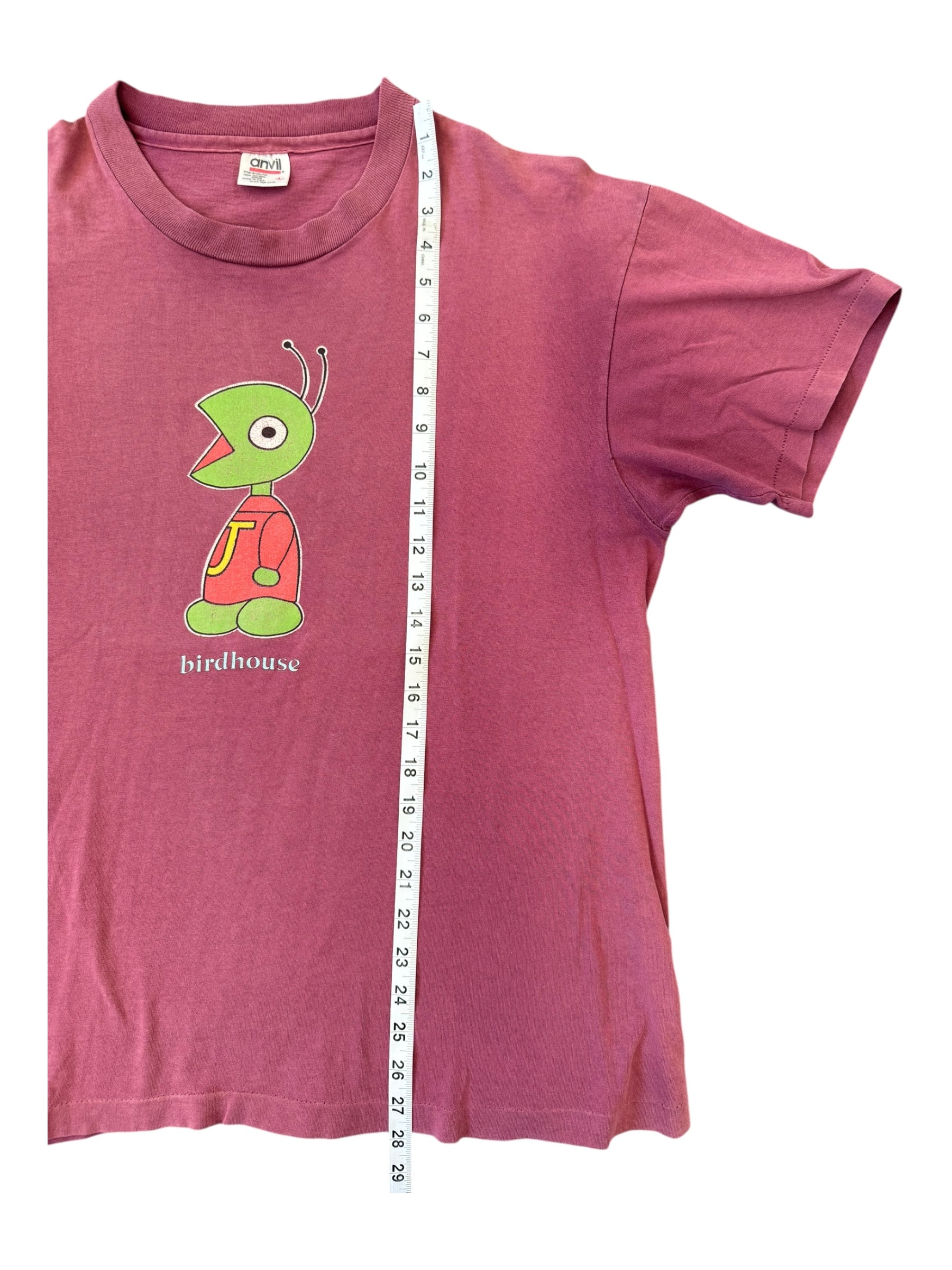 Birdhouse 90s Burgundy Jeremy Klein Alien T-Shirt Anvil Tag Size XL