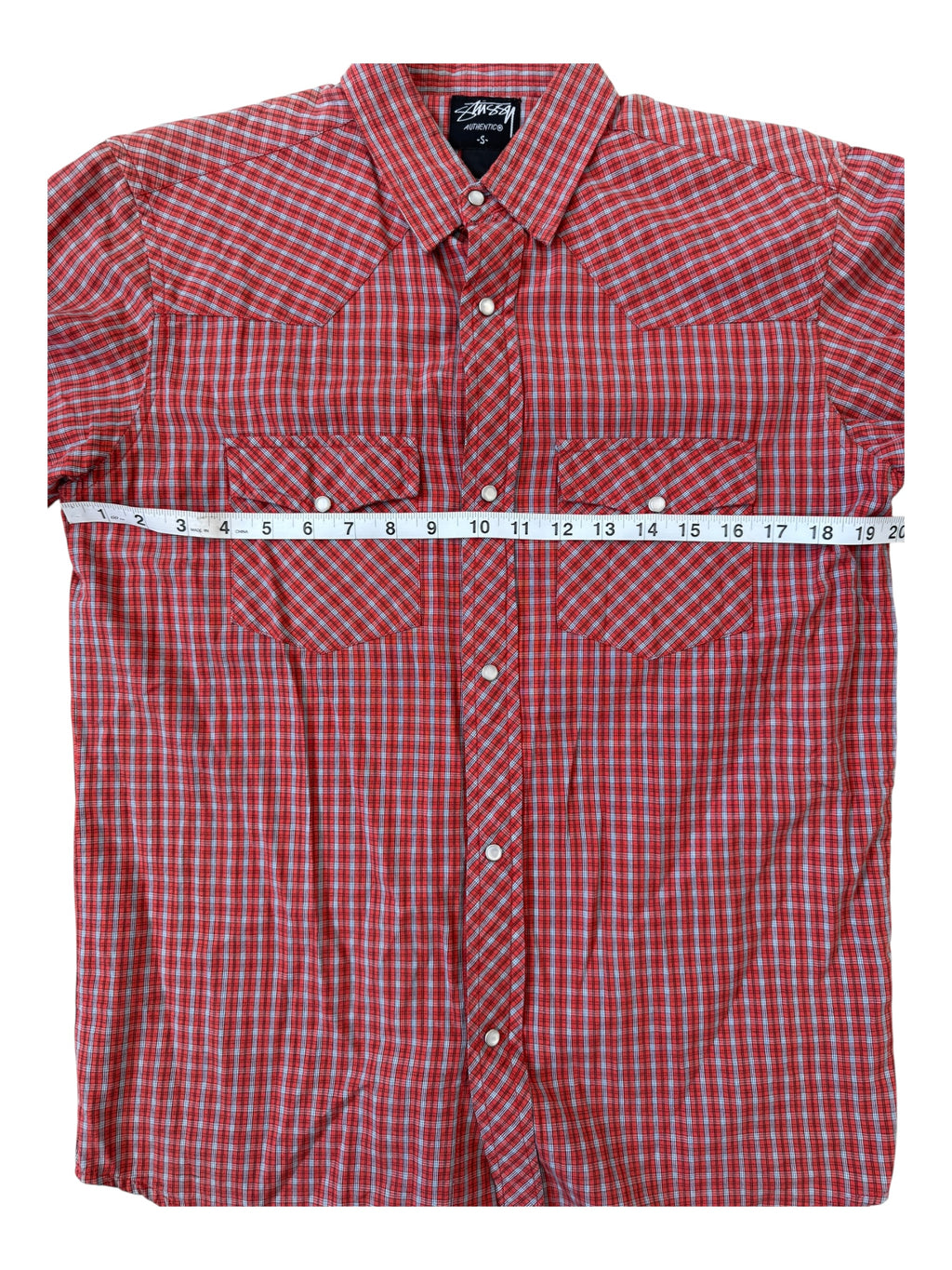 Stussy 00s Checkered Plaid Button Up Size Small
