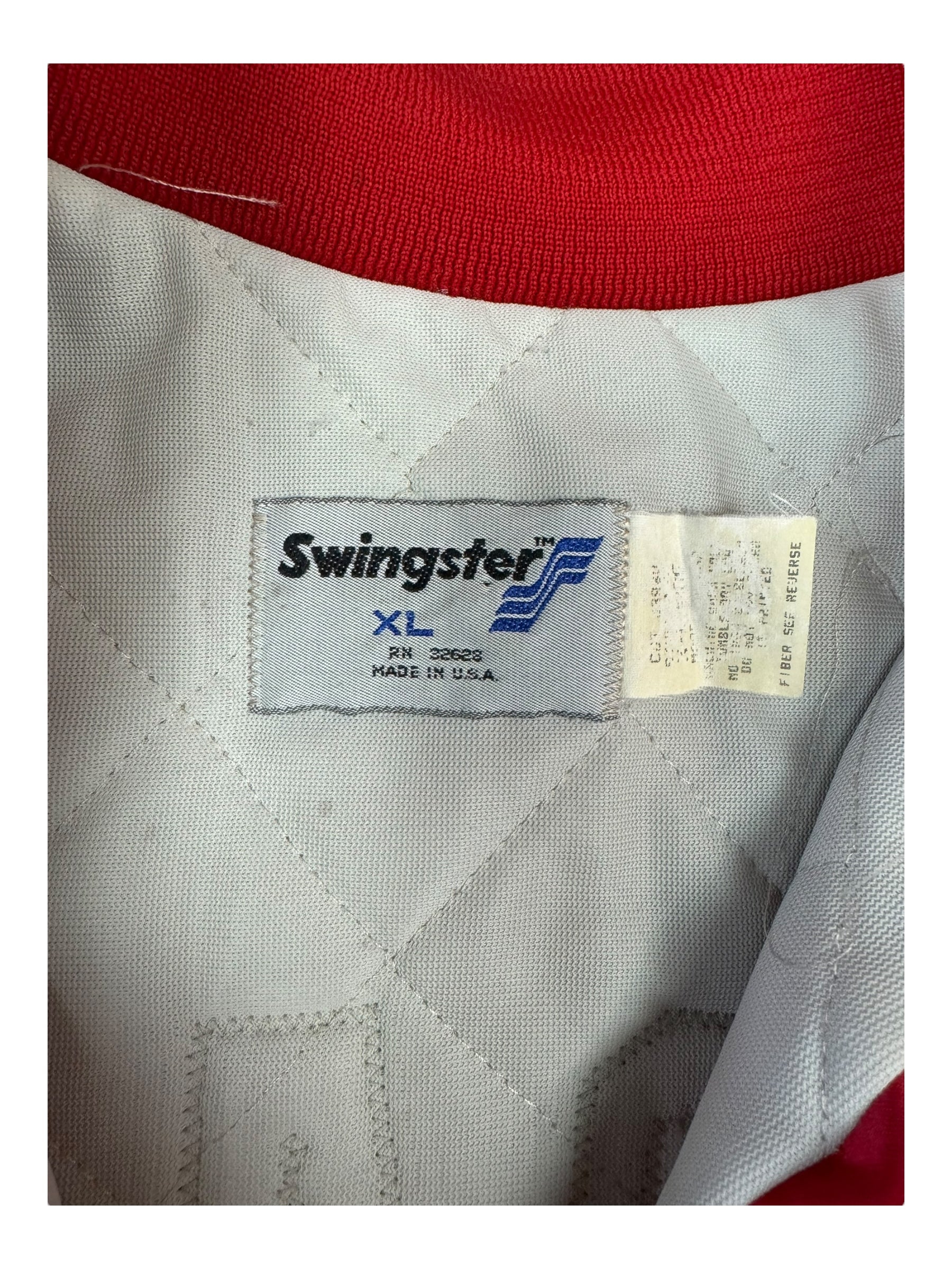 Nebraska Cornhuskers NCAA Swingster 80s/90s Satin Bomber Jacket Size XL