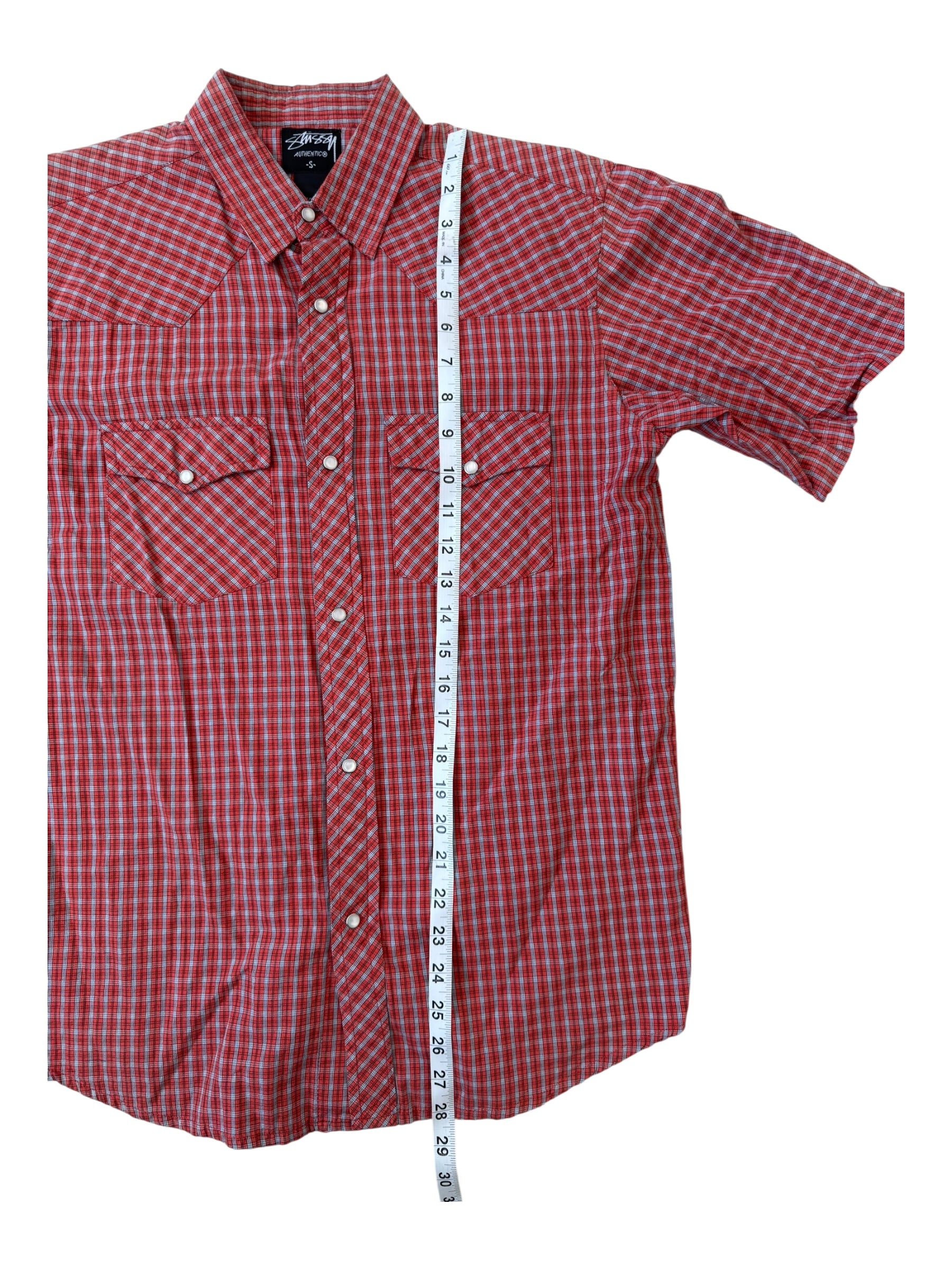 Stussy 00s Checkered Plaid Button Up Size Small