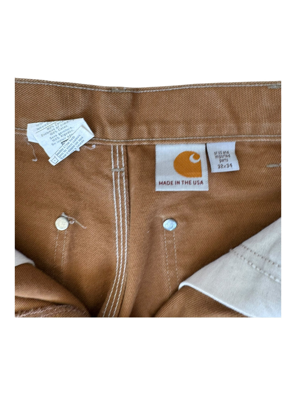 Carhartt 90s Tan Double Knees Size 32 x 34
