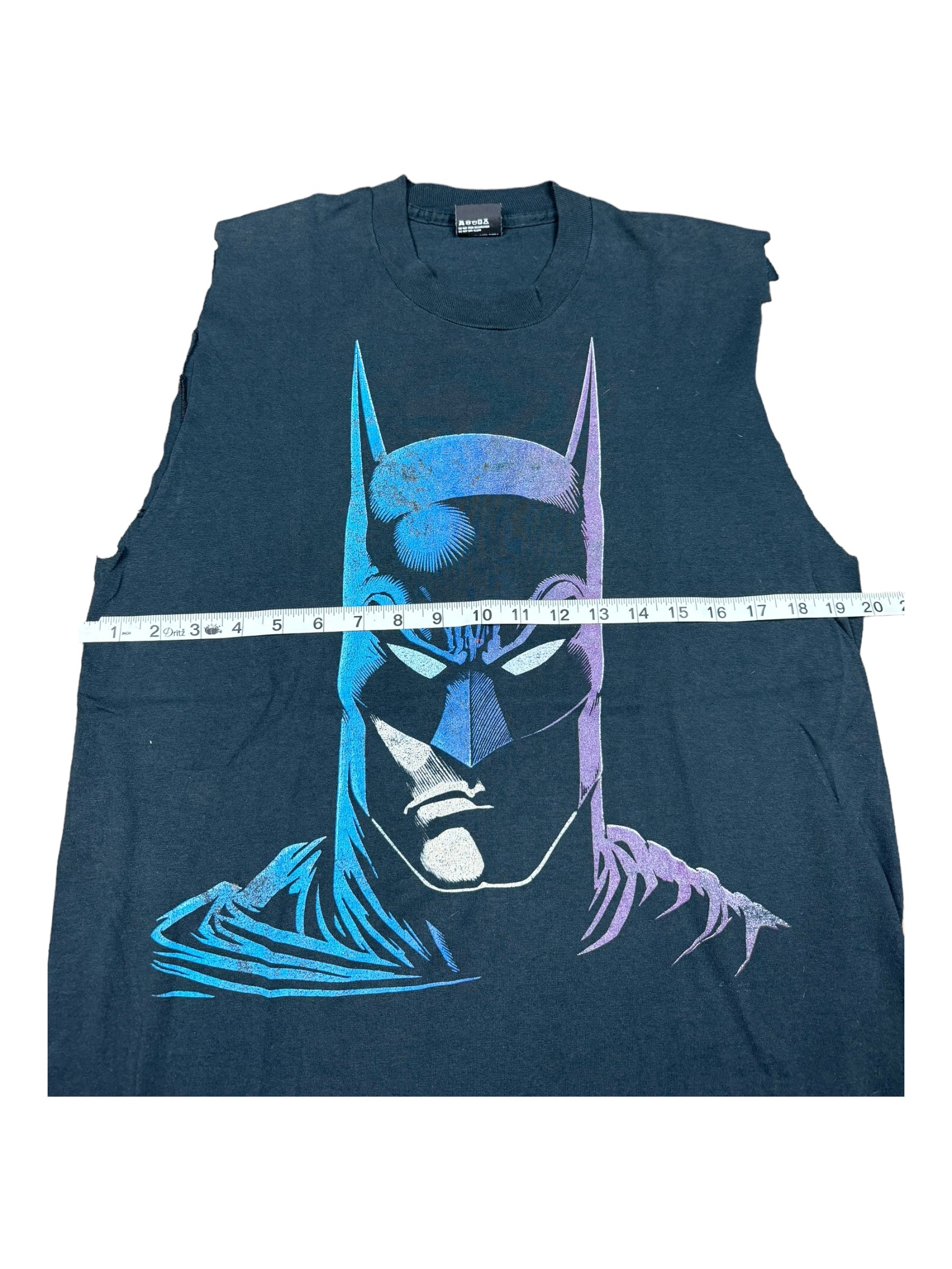 1989 Batman Big Head T-Shirt Black Men Large DC Comics