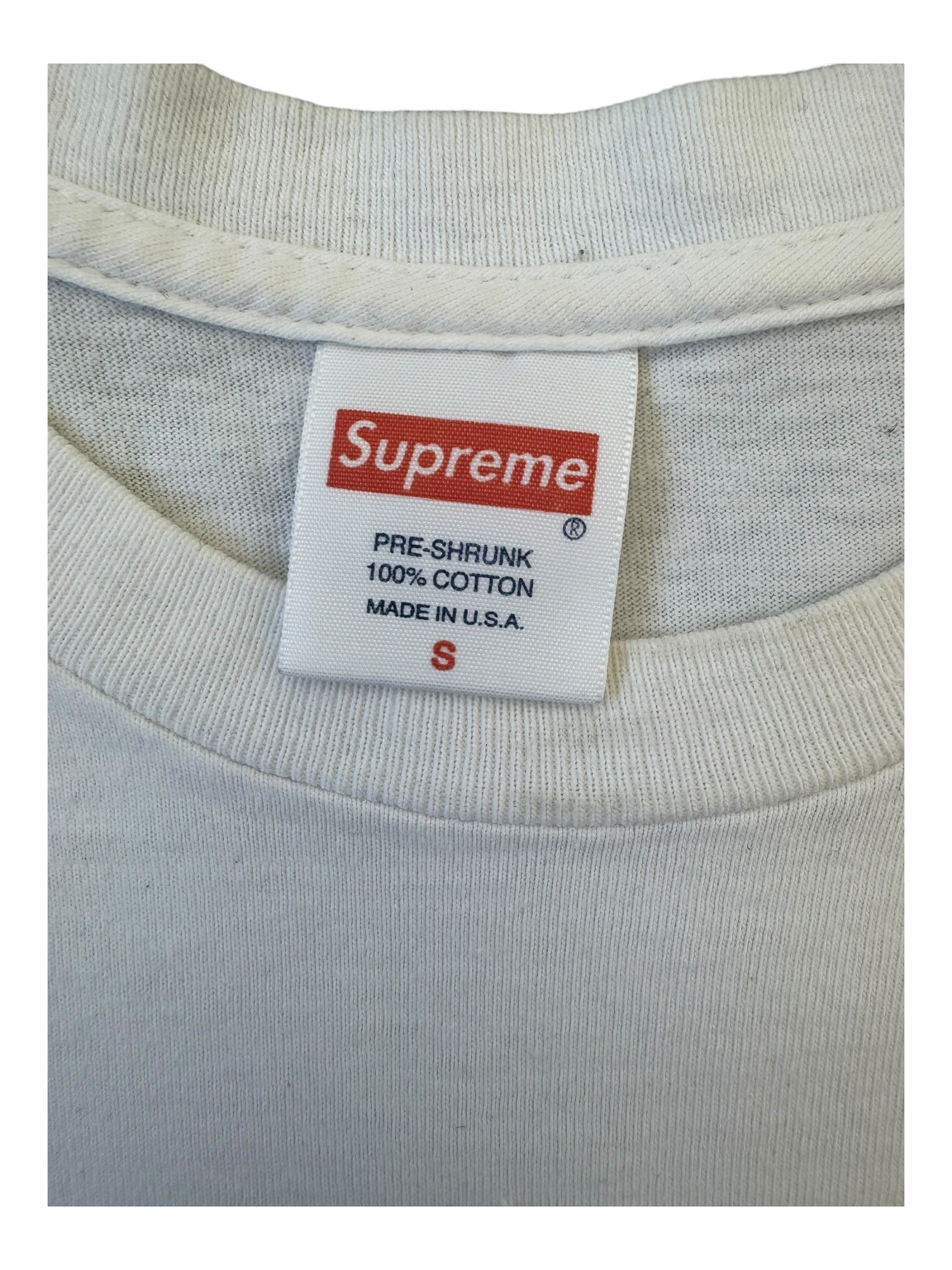 Supreme FW15 Worldwide Long Sleeve Flags White T-Shirt Size Small