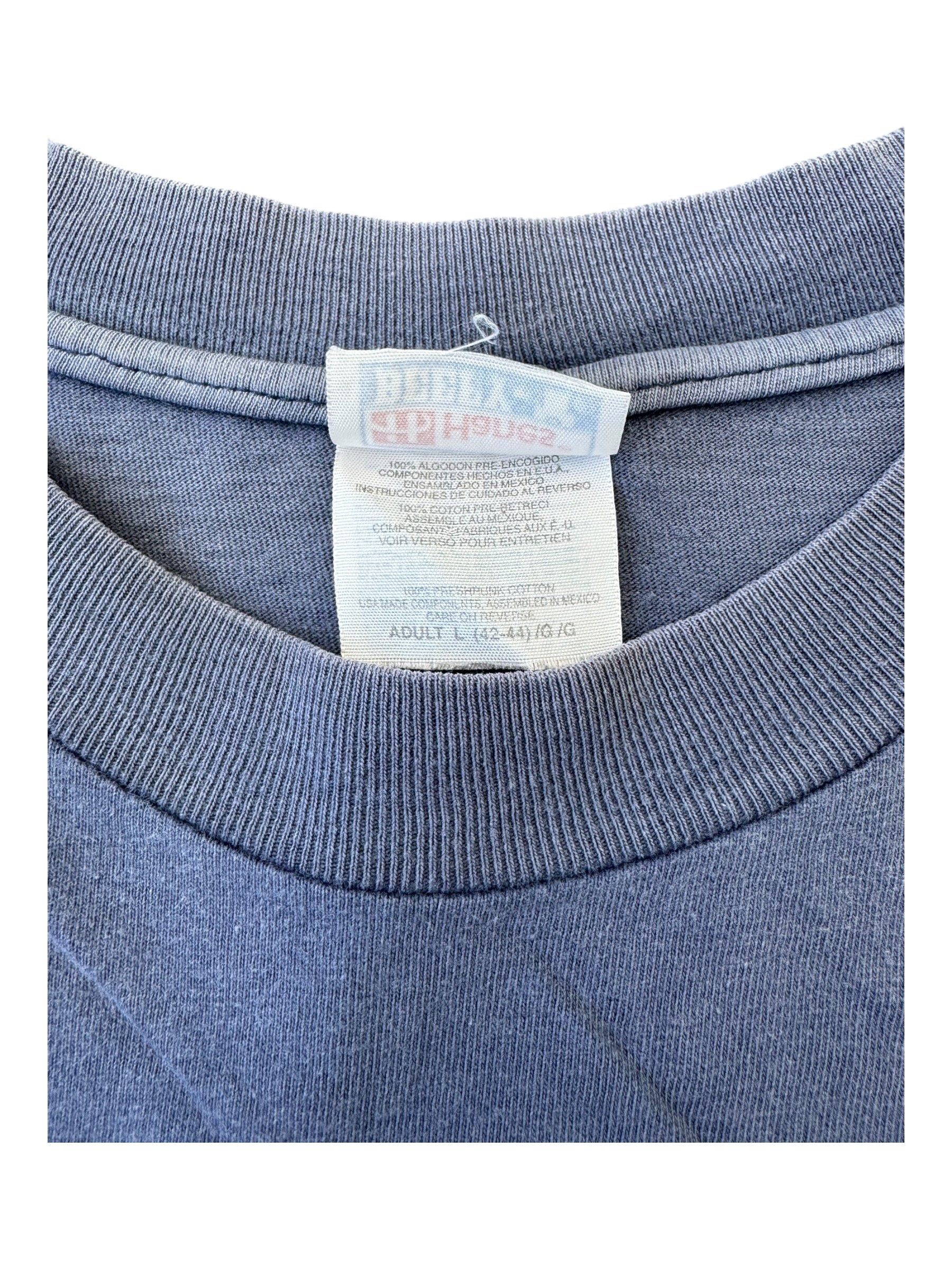 Spitfire 90s Navy Split Logo Faded Hanes Beefy Size Large