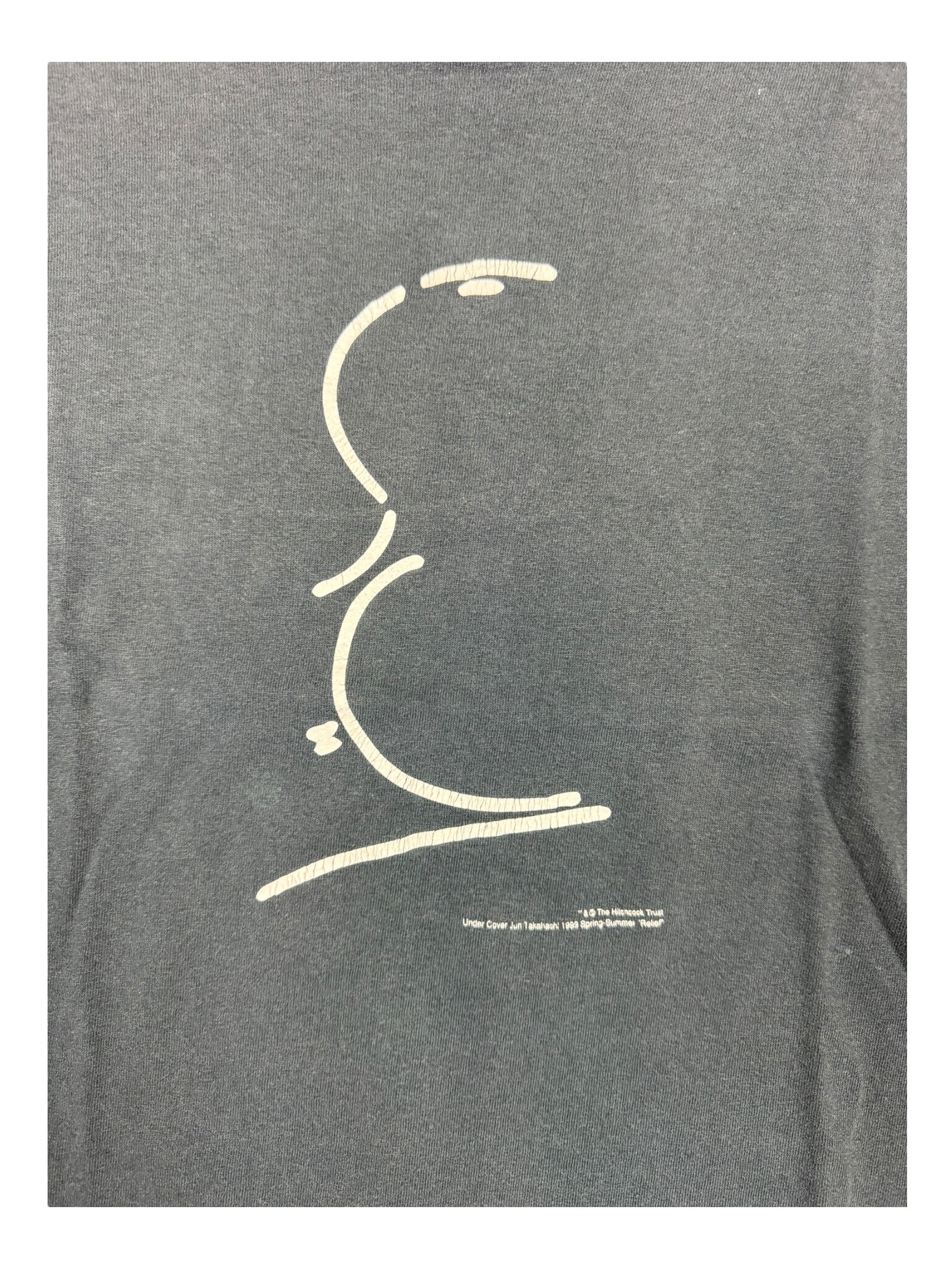 Undercover 90s Face Outline Black T-Shirt Size Medium