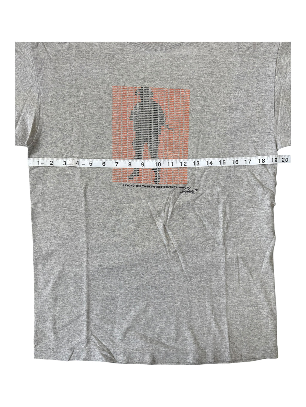Union 90s Futura Soldier 10 Year Anniversary Grey T-Shirt Size Medium