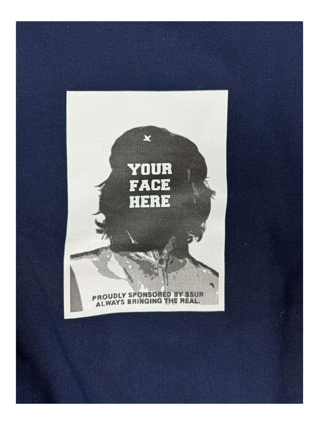 SSUR 90s Navy Blue Your Face Here Crewneck Size Medium