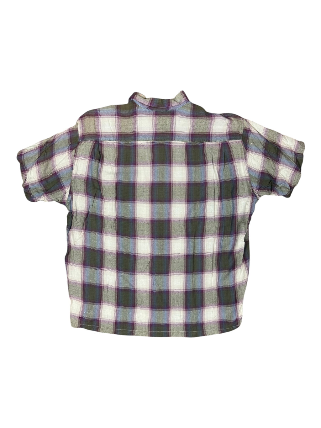Stussy 80s Plaid Button Up Short Sleeve Tops Size Medium