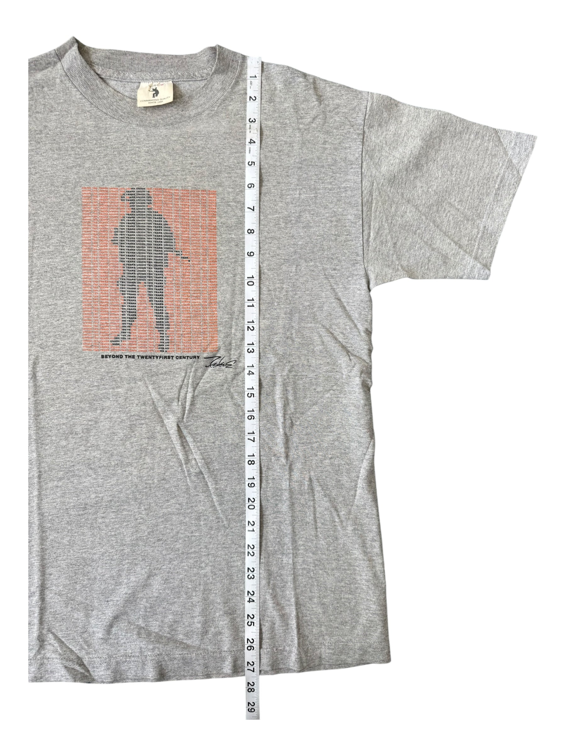 Union 90s Futura Soldier 10 Year Anniversary Grey T-Shirt Size Medium