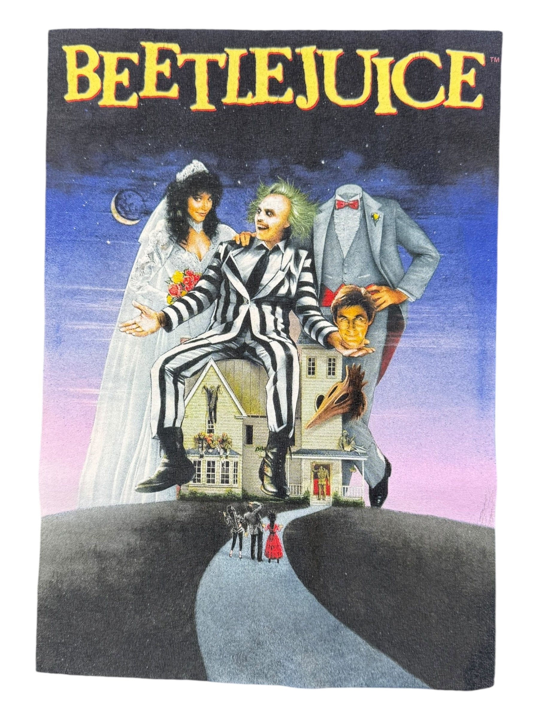Beetlejuice 90s Movie Tee Giant Tag Size XL
