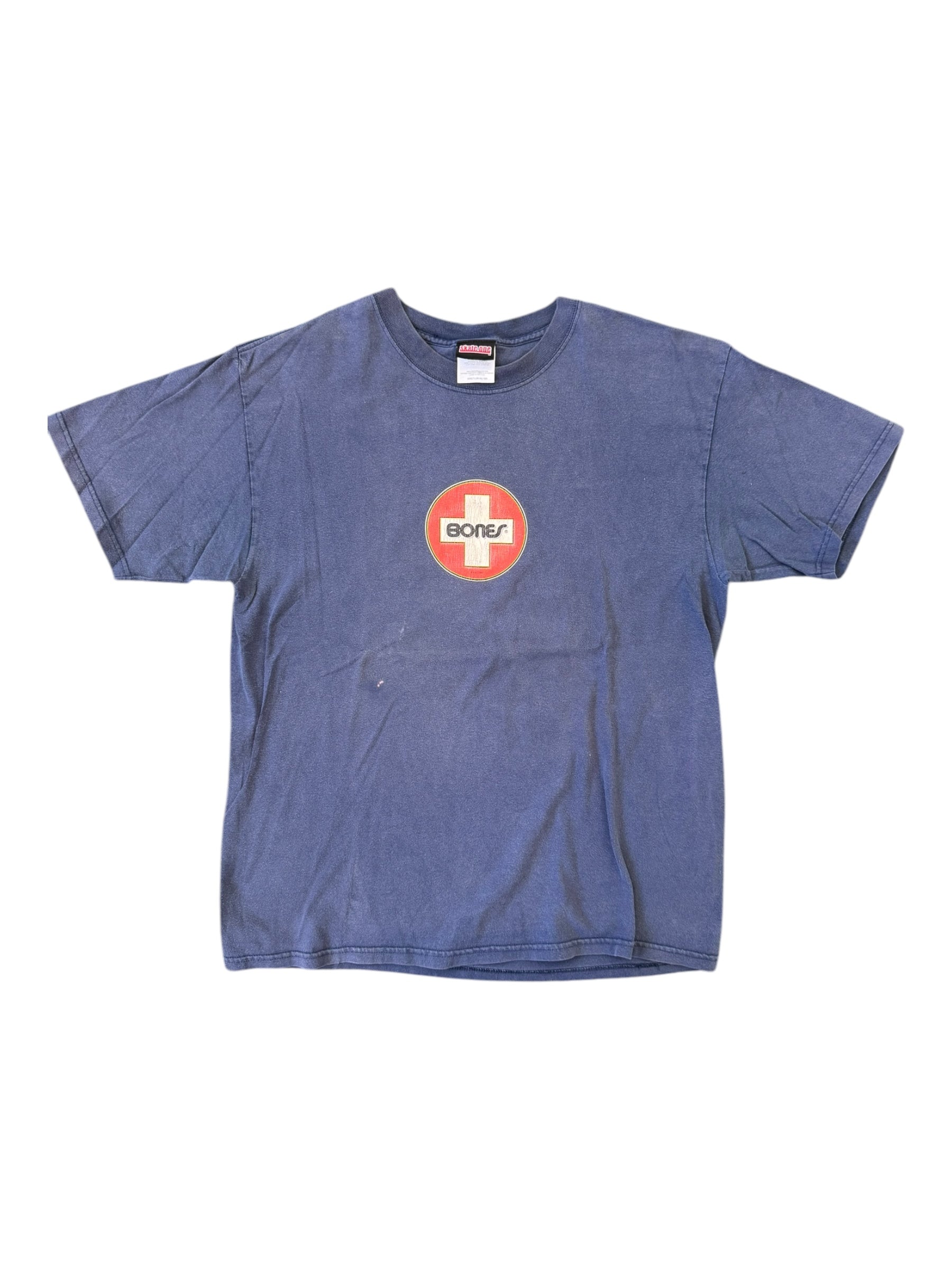 Bones 90s Navy Bones Bearings T-Shirt Size Large