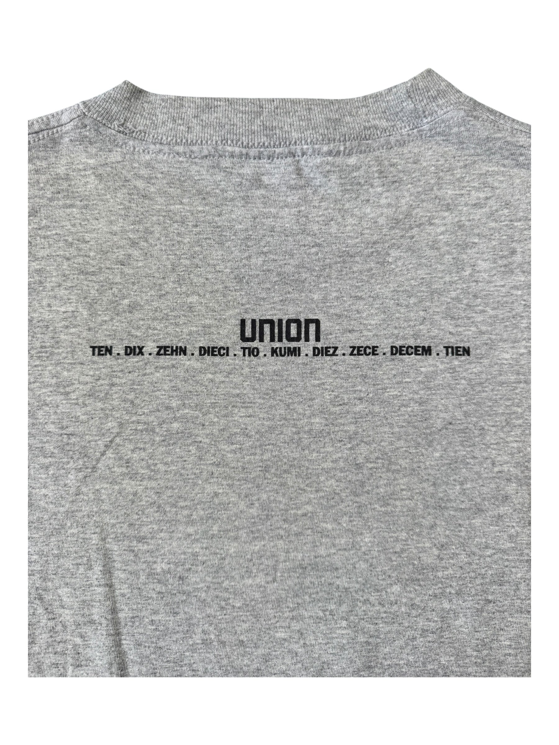 Union 90s Futura Soldier 10 Year Anniversary Grey T-Shirt Size Medium