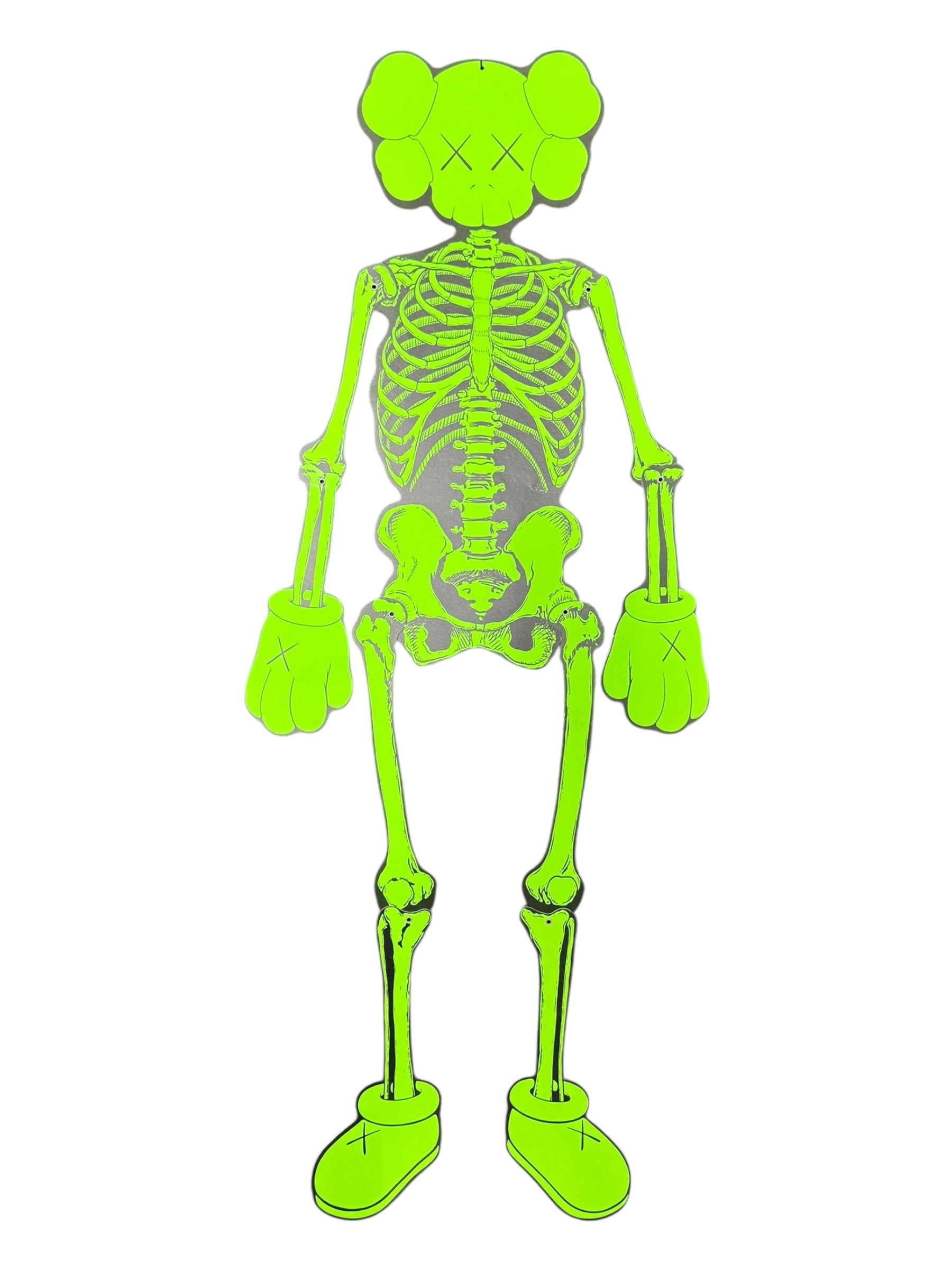 Kaws Hanging Skeleton Chum Head Lime Green