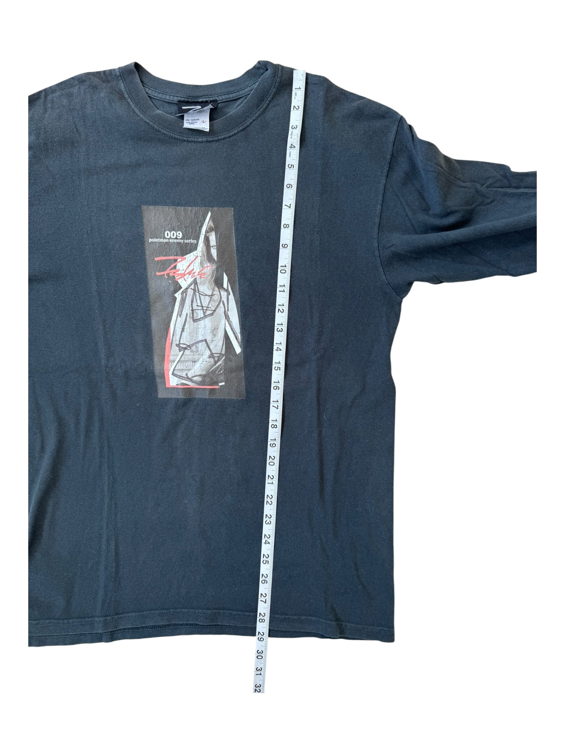 Futura 90s Black Pointman Enemy Series Longsleeve Size Large
