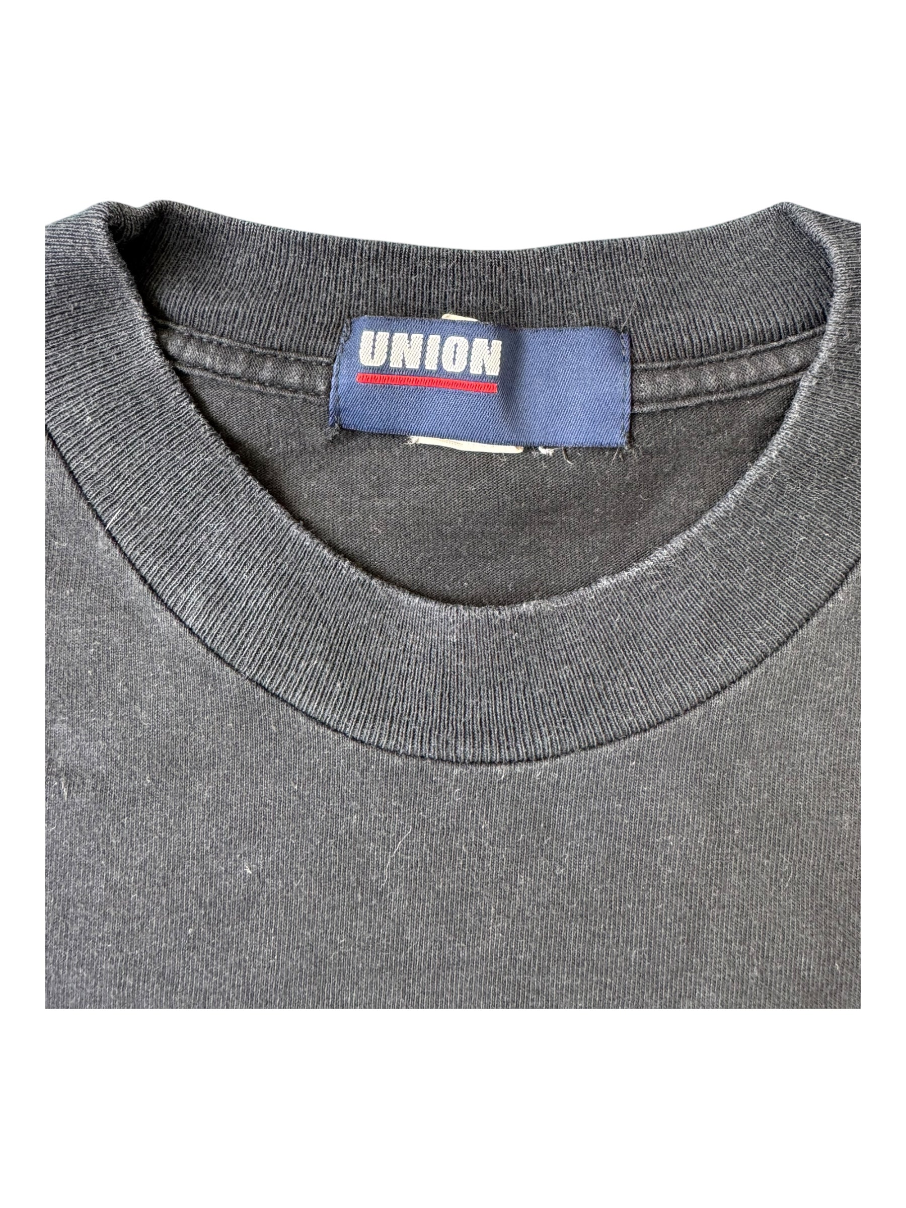 Union 90s Running Man Black T-Shirt Size Large