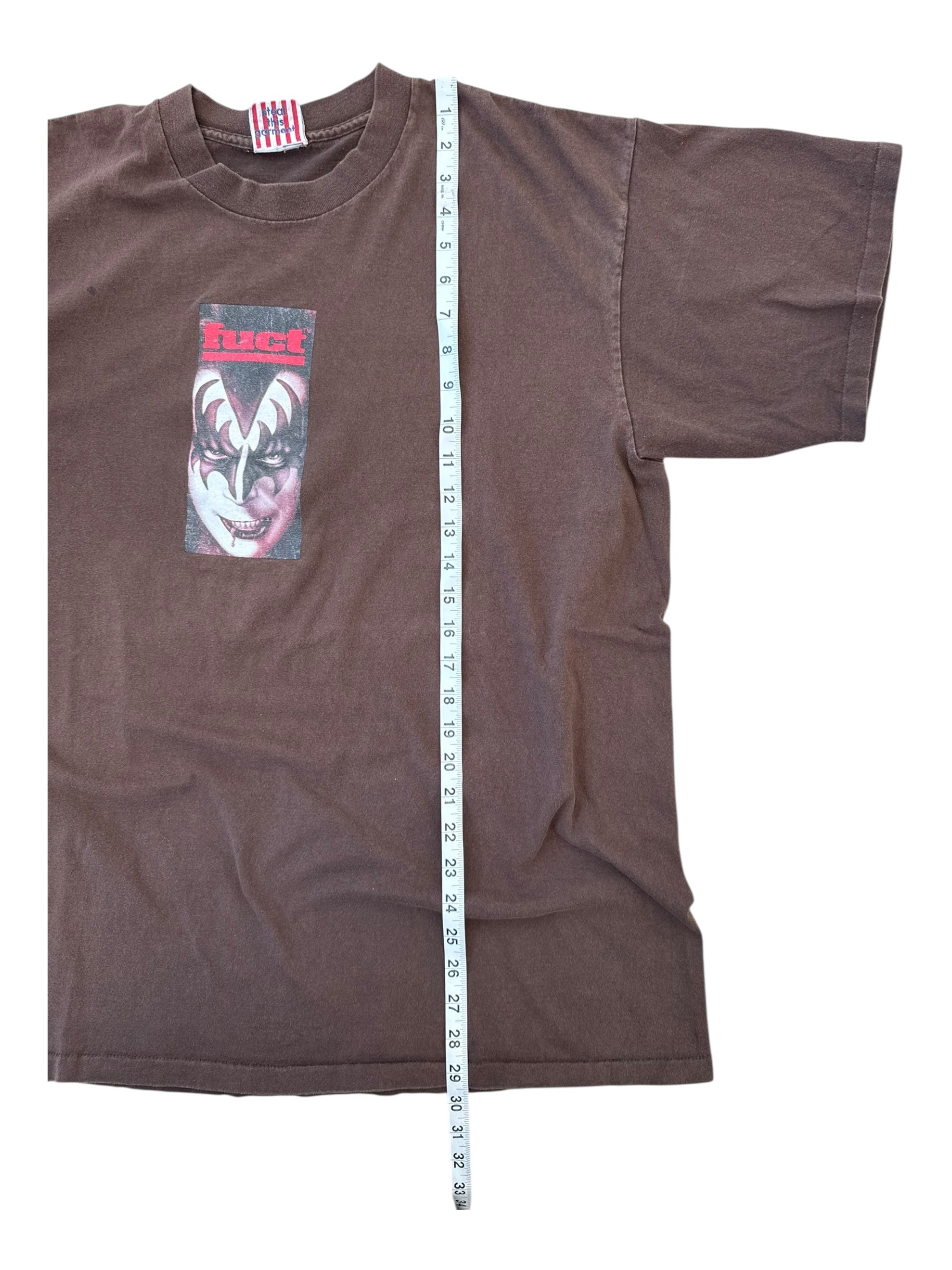 Fuct 90s Brown Gene Simmons Box Logo Size XL