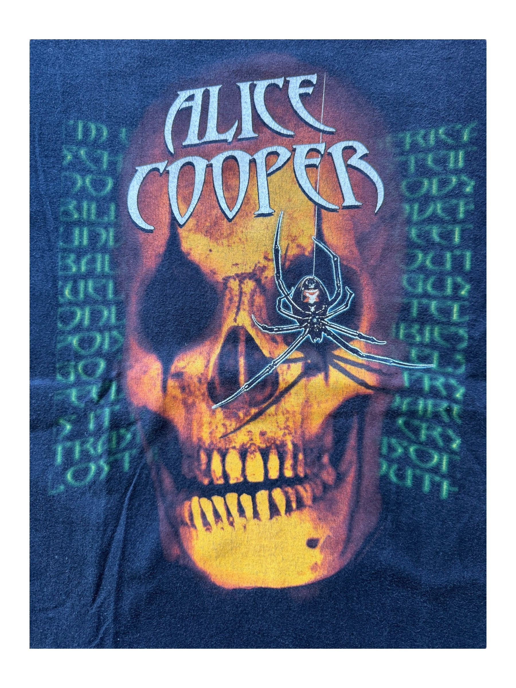 Alice Cooper 00s Womens Shirt faded black Wonderland Tag Size Large