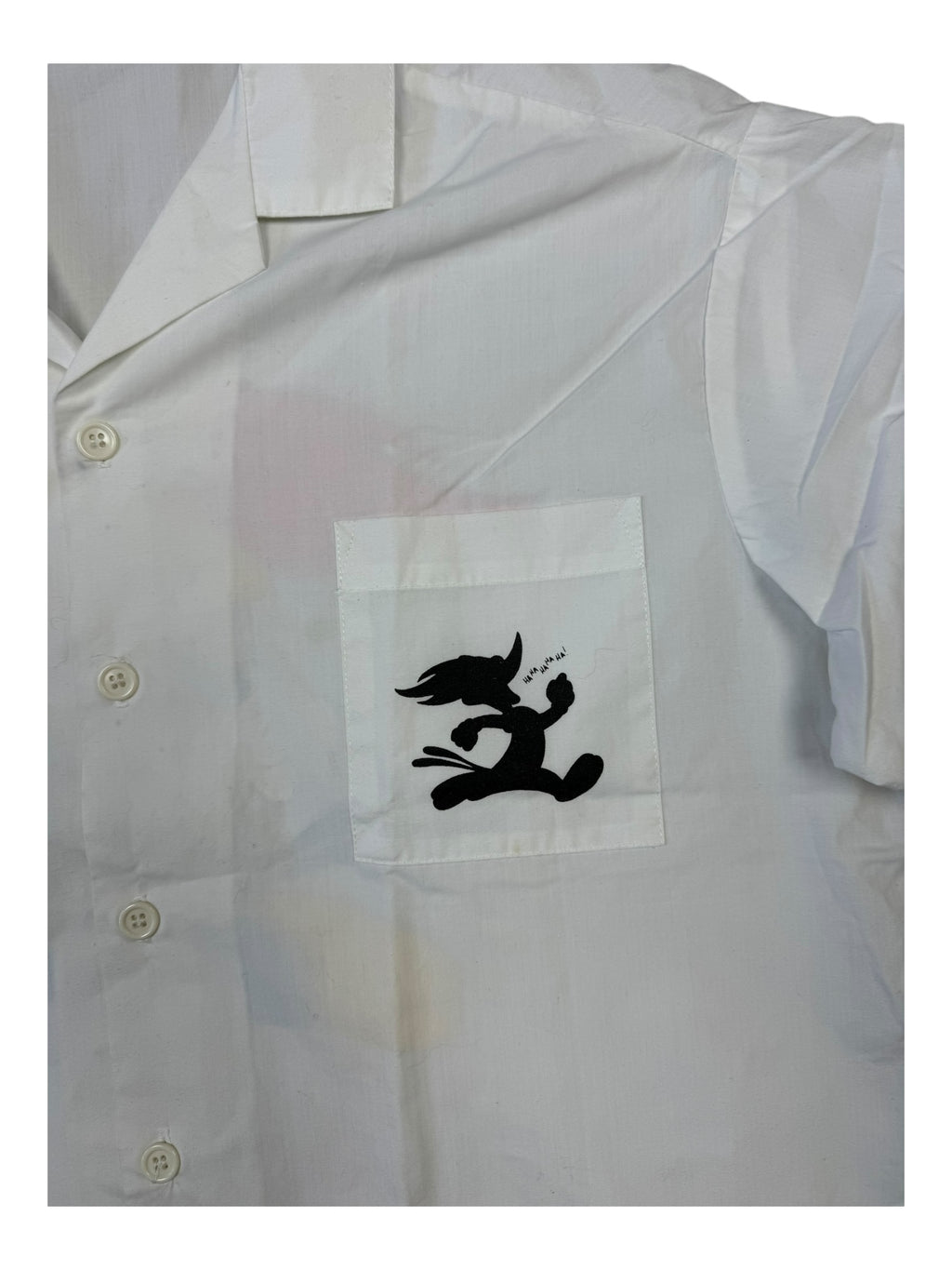 Stanley Desantis 80s Woody The Woodpecker White Button Up Size Large