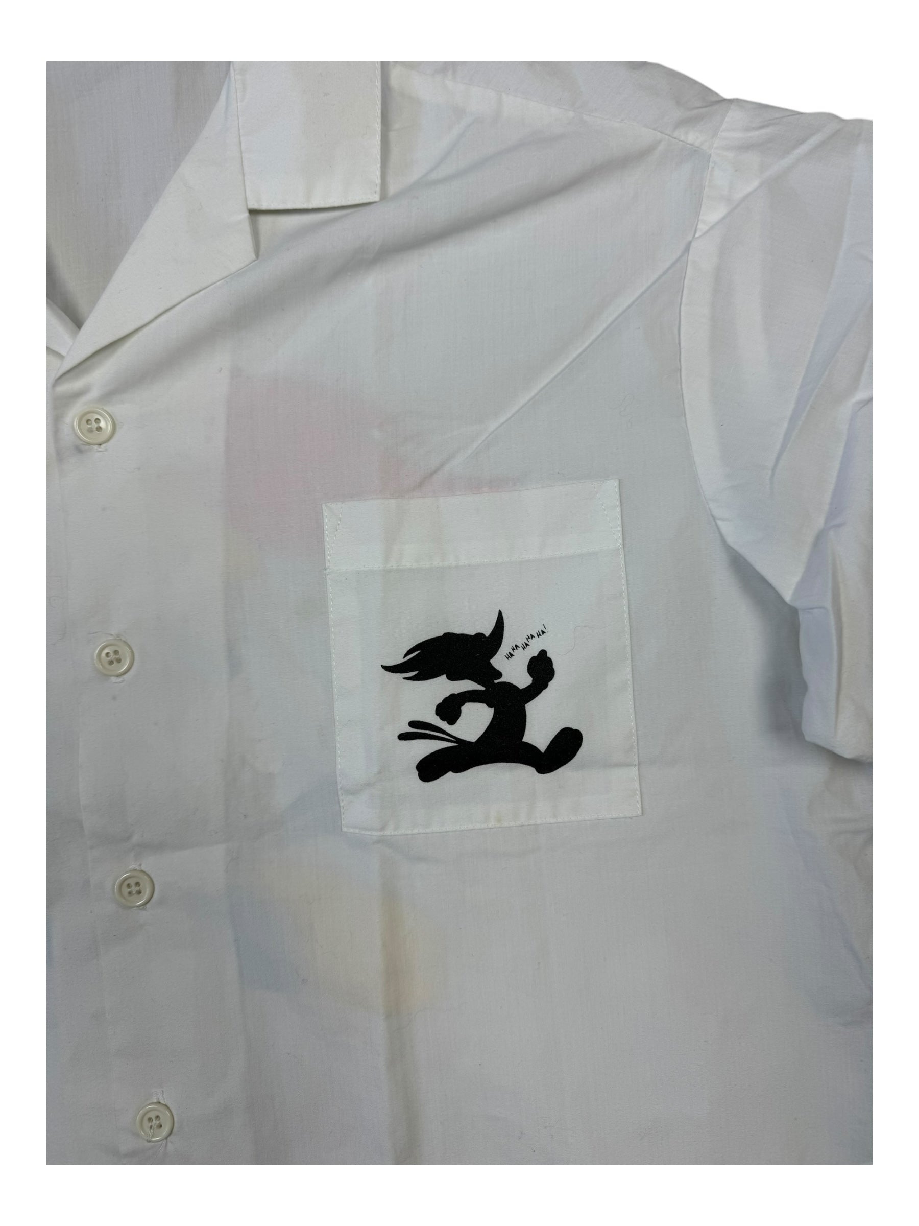 Stanley Desantis 80s Woody The Woodpecker White Button Up Size Large