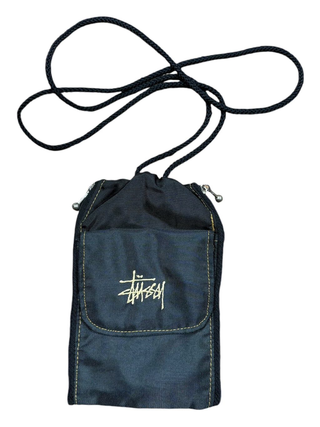 Stussy 90s Small Navy Shoulder String Pouch