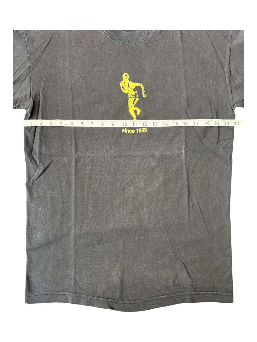 Union 90s Running Man Black T-Shirt Size Large