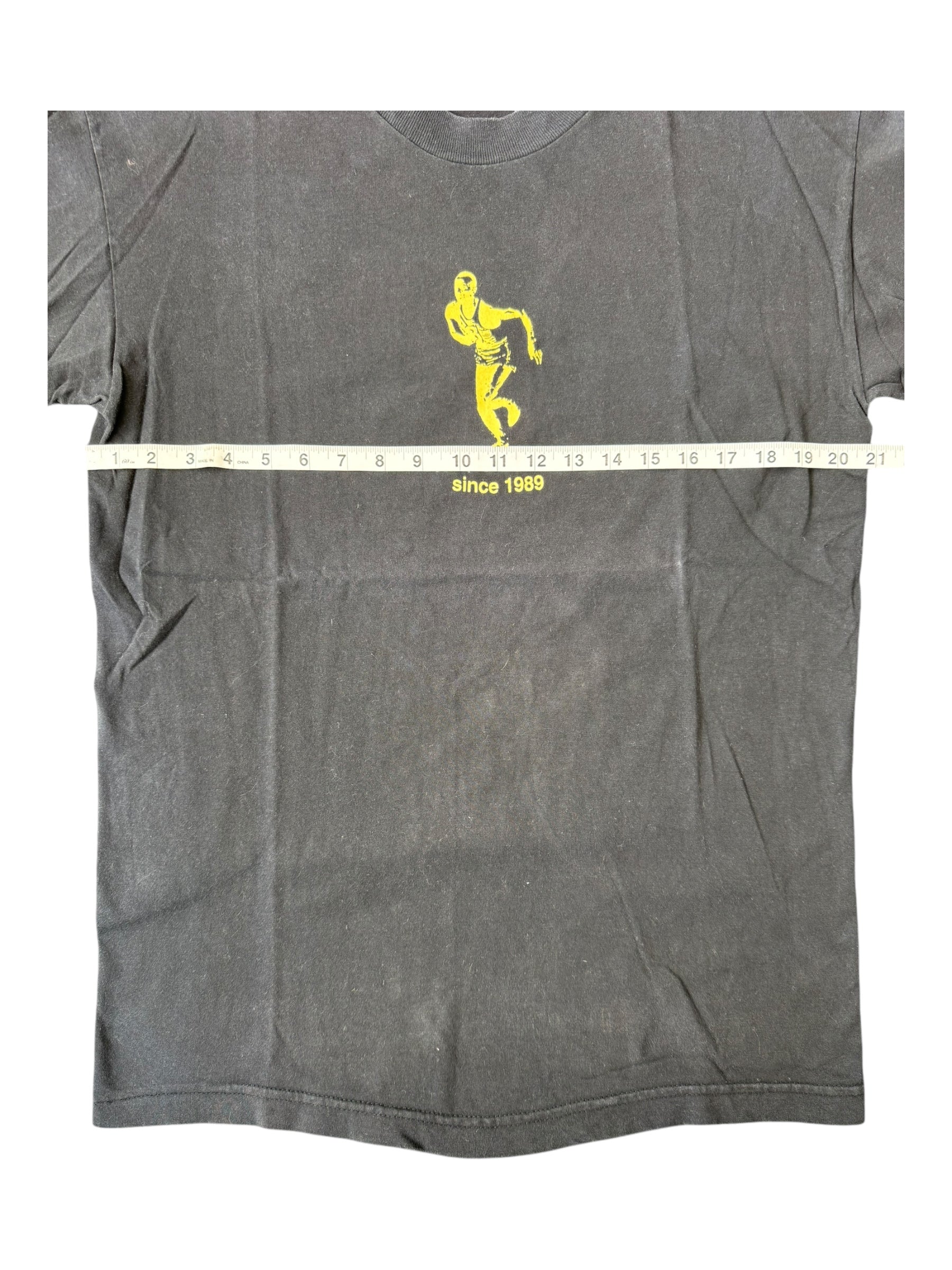 Union 90s Running Man Black T-Shirt Size Large