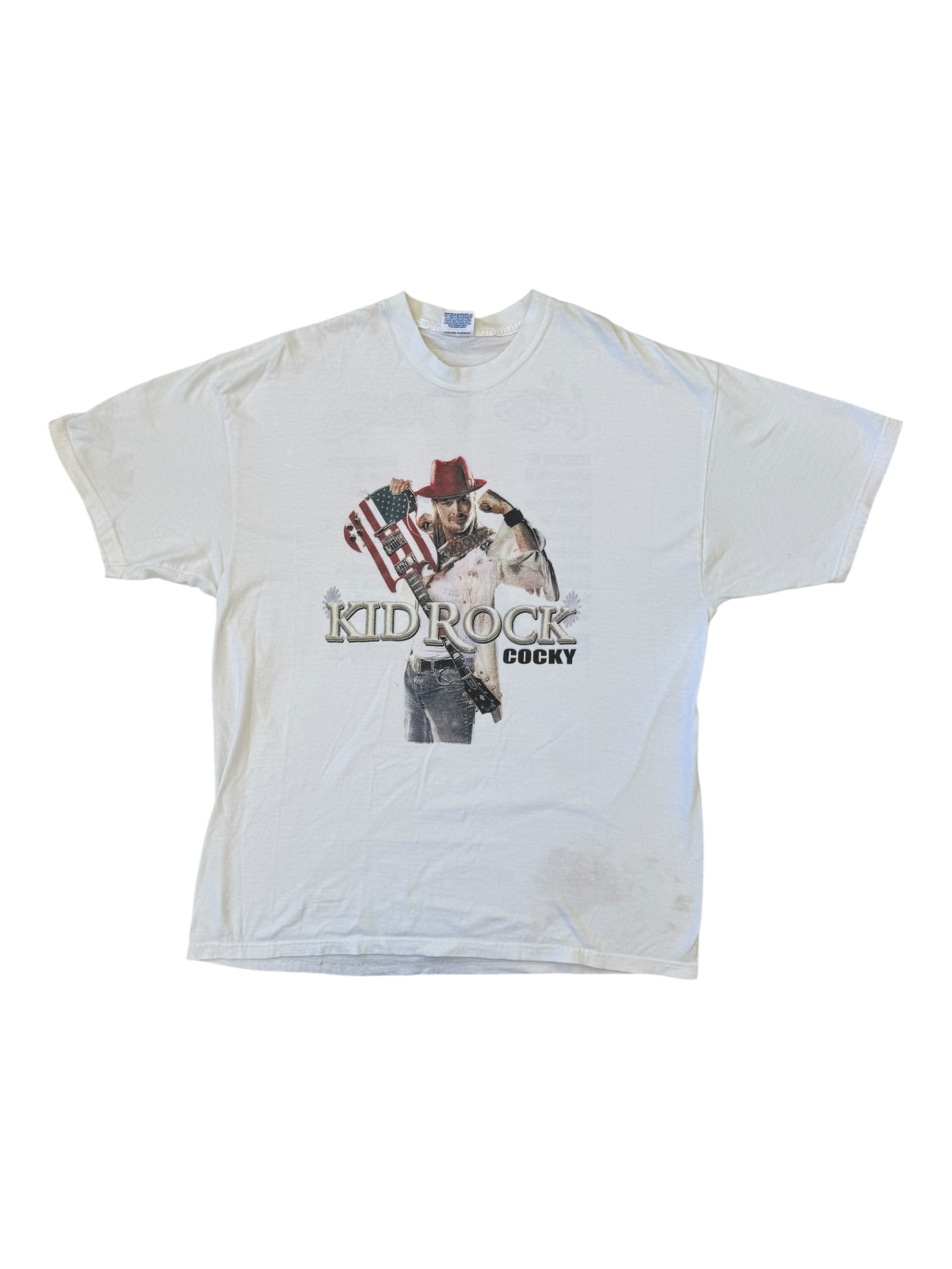 Kid Rock Cocky Tour T-Shirt Mens XL White 2002