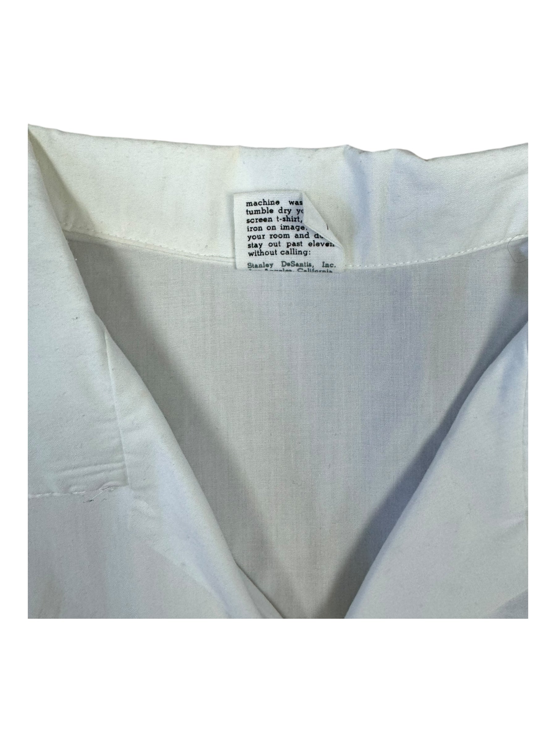 Stanley Desantis 80s Woody The Woodpecker White Button Up Size Large