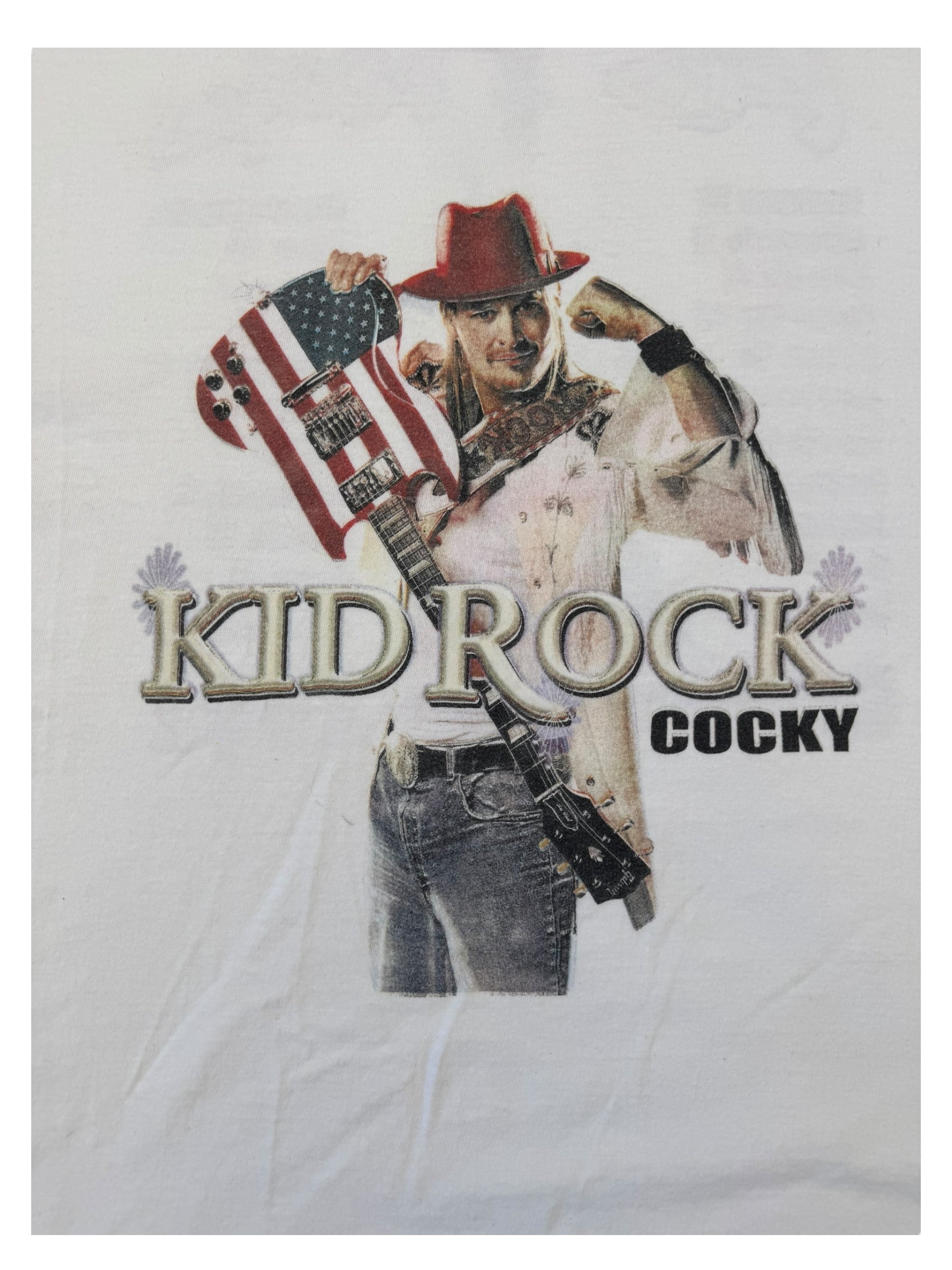 Kid Rock Cocky Tour T-Shirt Mens XL White 2002