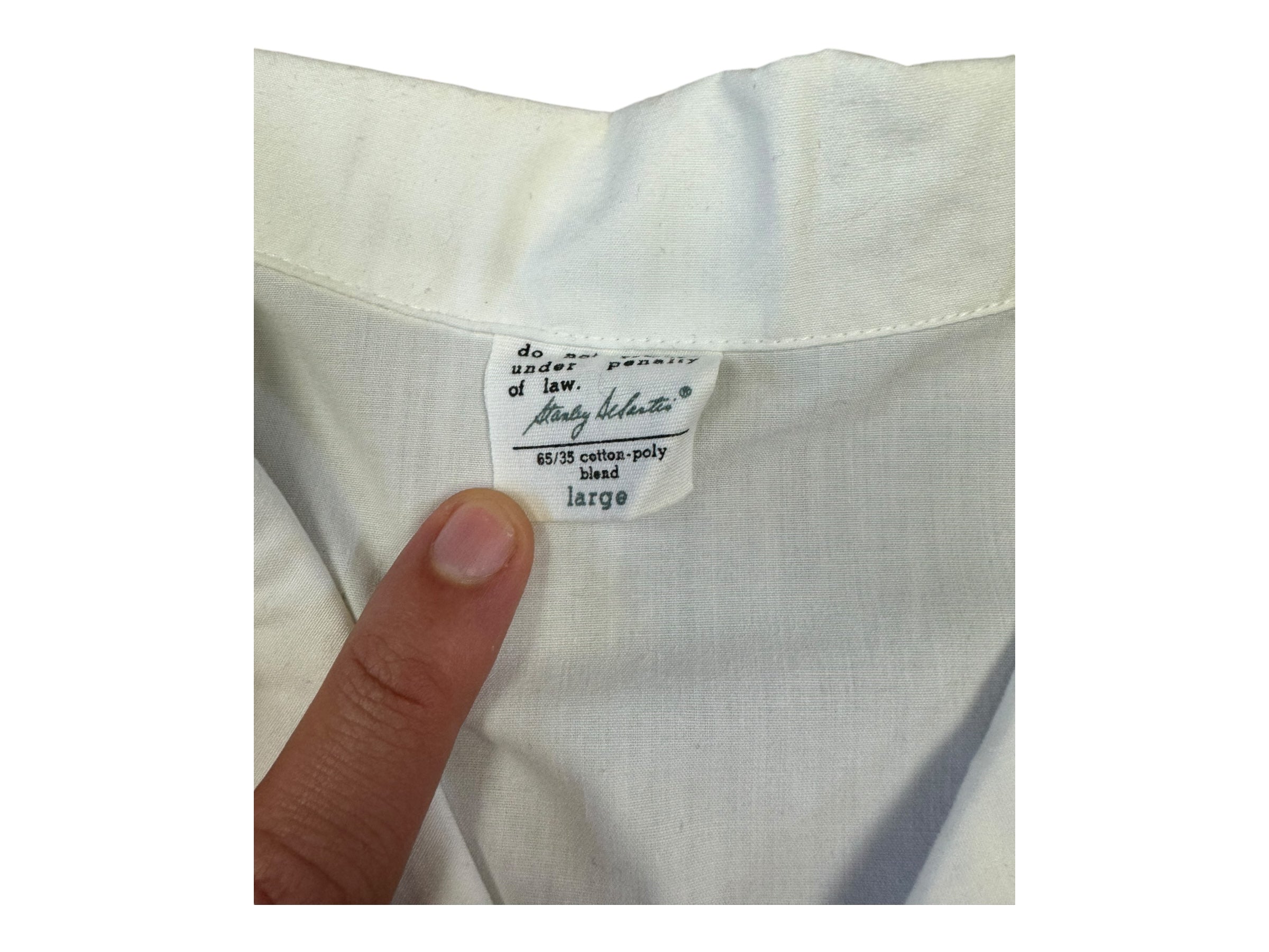 Stanley Desantis 80s Woody The Woodpecker White Button Up Size Large