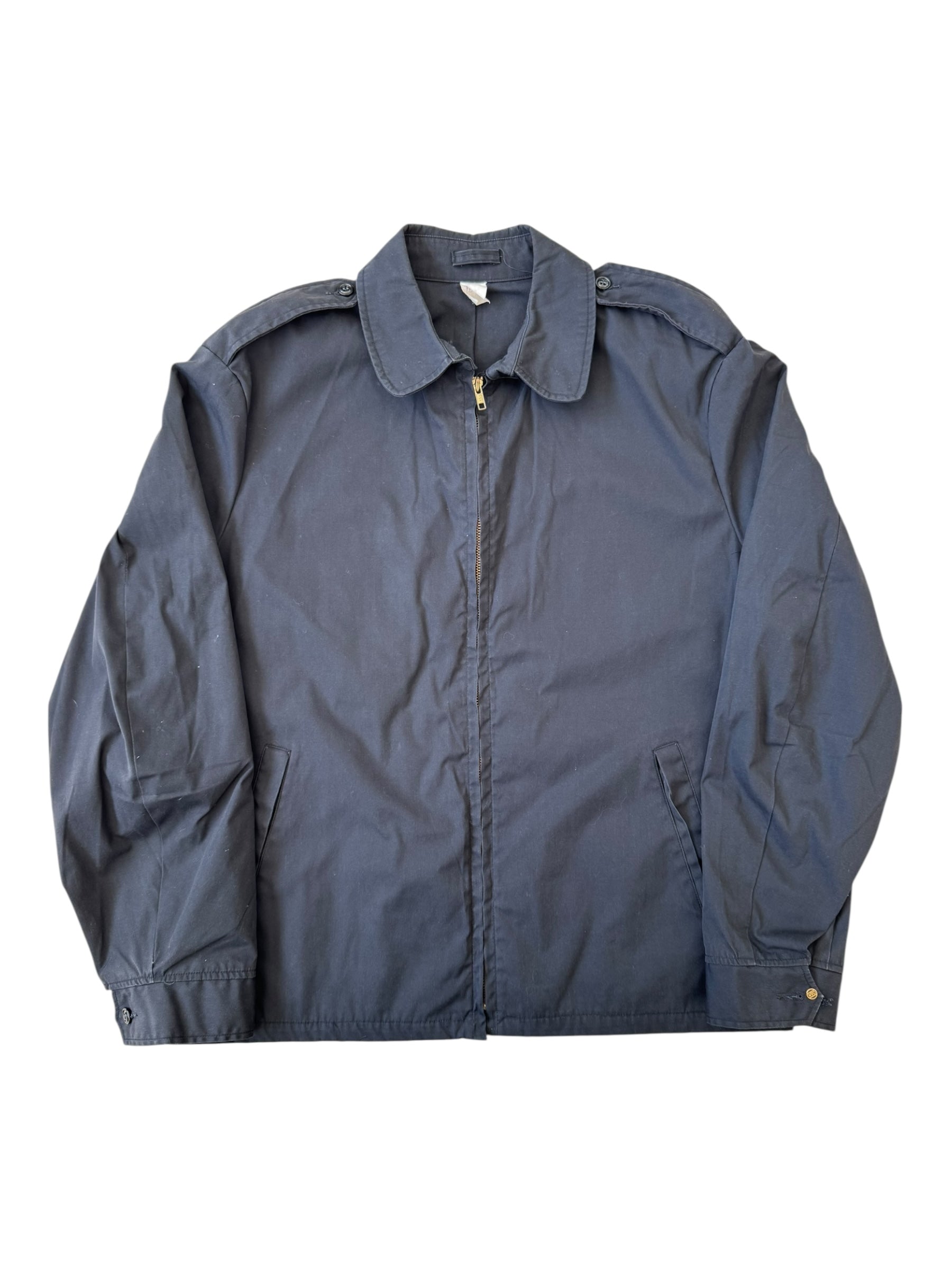 Creighton U.S. Navy Official Uniform Jacket Black Zip Up Size Large