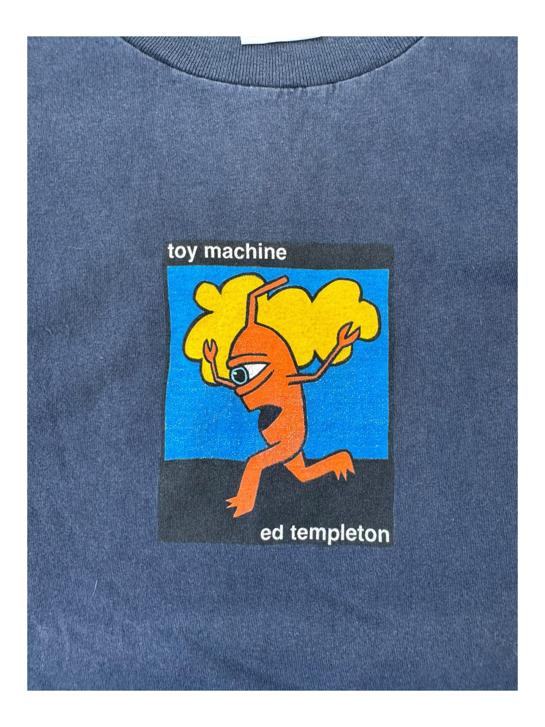 Toy Machine 90s Navy Ed Templeton T-Shirt Tultex Tag Size Large