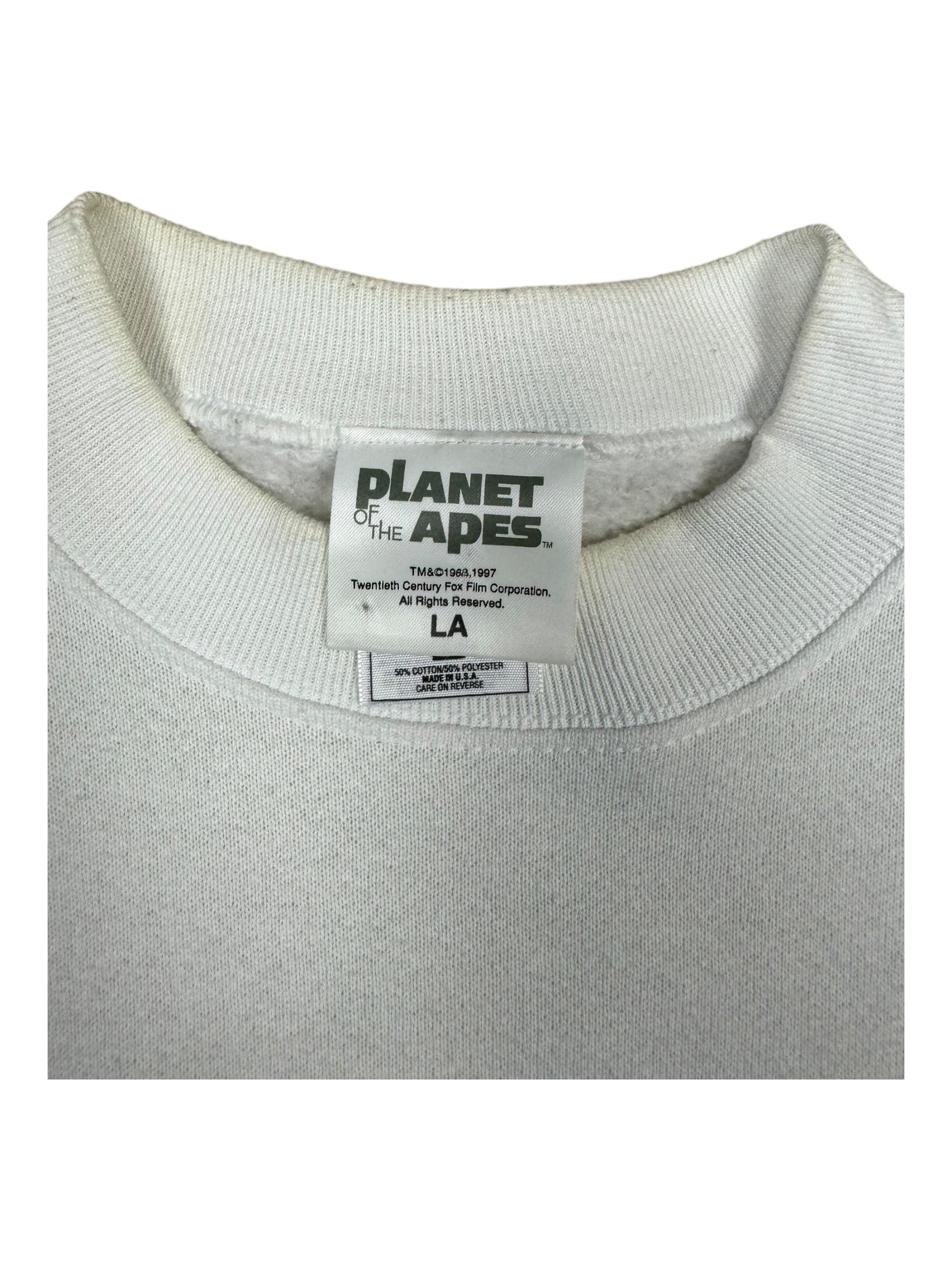 Planet of the Apes 90s Go Ape! White Crewneck Size Large