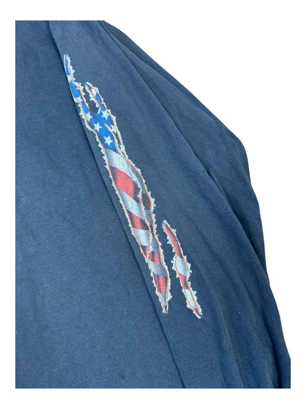 Harley Davidson 90s Black Eagle Claws American Flag Long Sleeve Size XL
