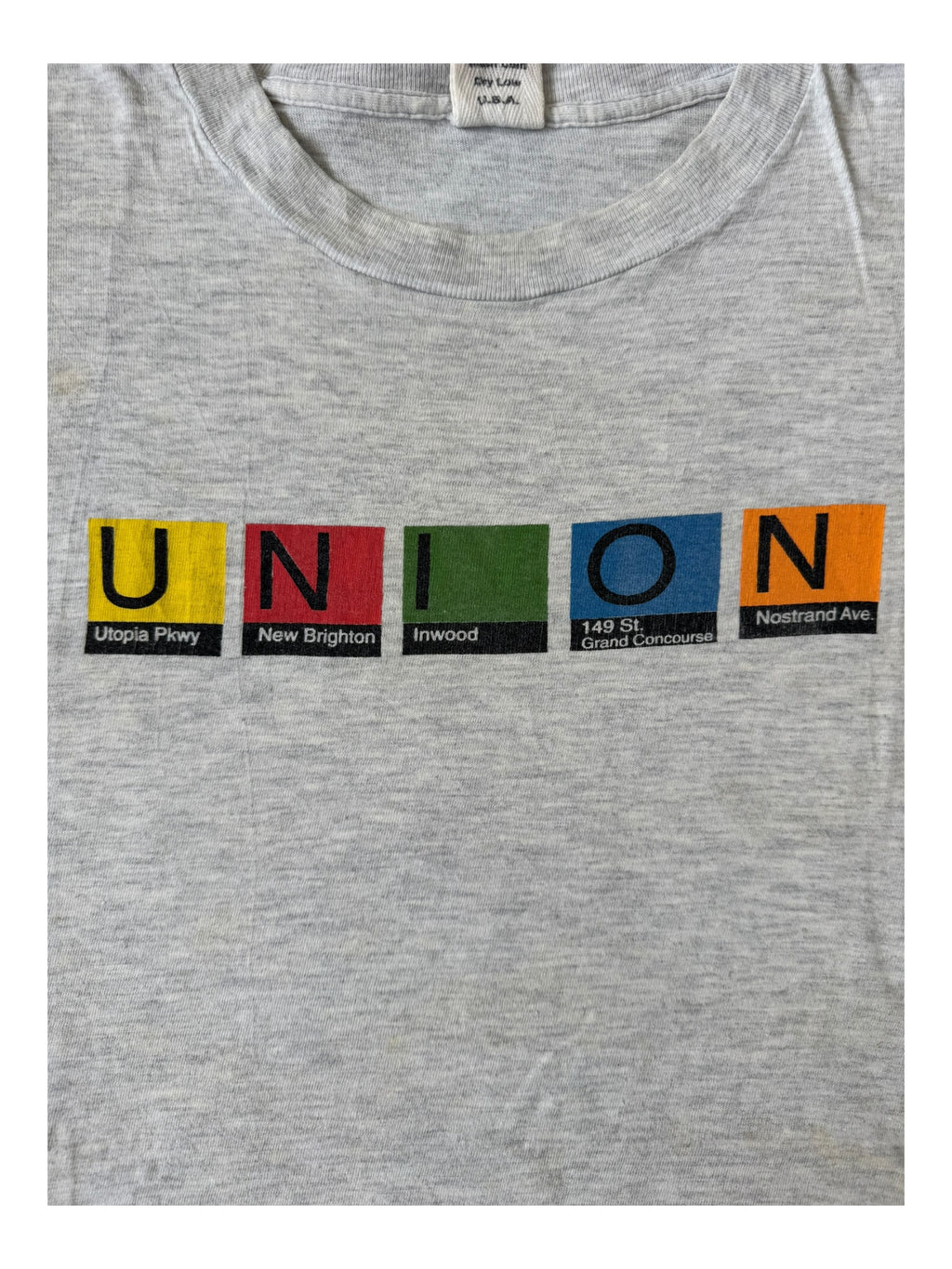 Union 90s Subway Signs T-Shirt Size Large